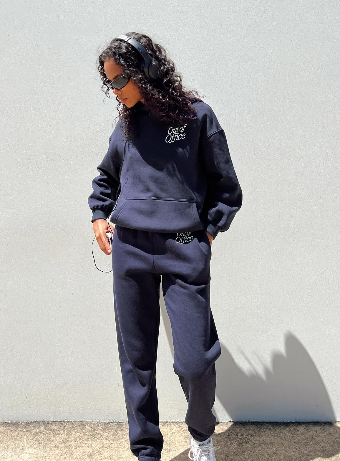 Out Of Office Tracksuit Pants Navy-Oh Mollys