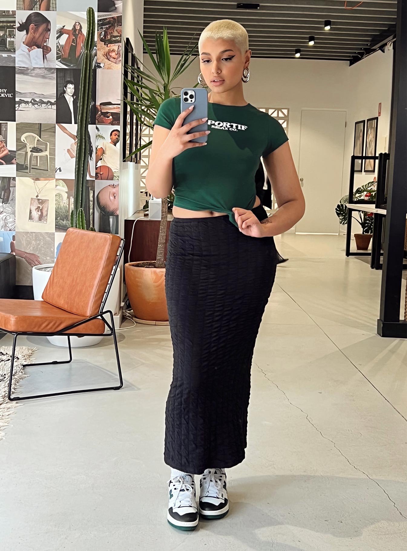 Corine Maxi Skirt Black-Oh Mollys