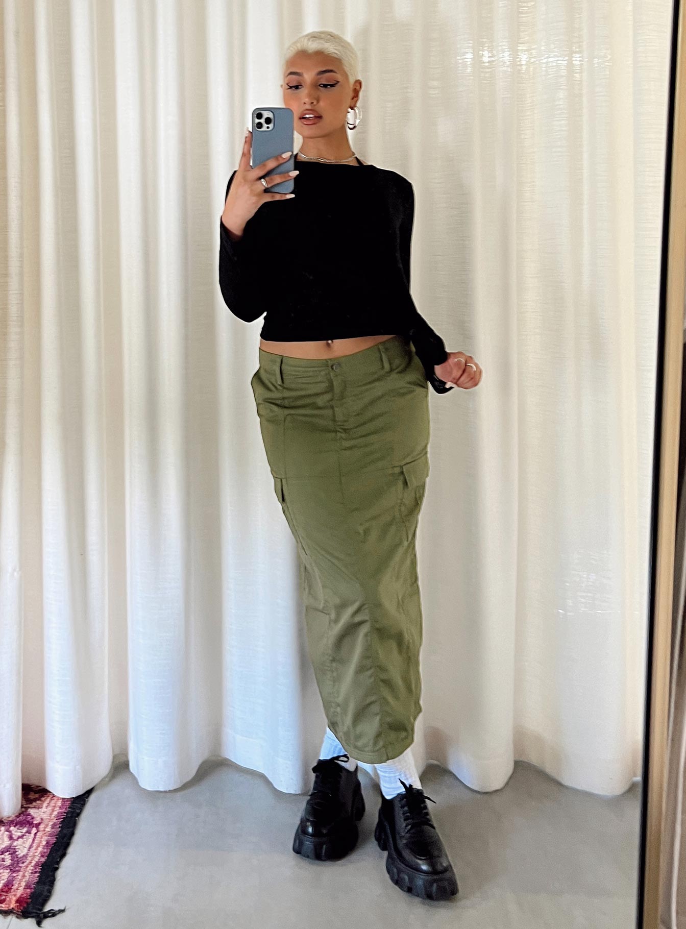 Motel Widya Skirt Dark Olive-Oh Mollys