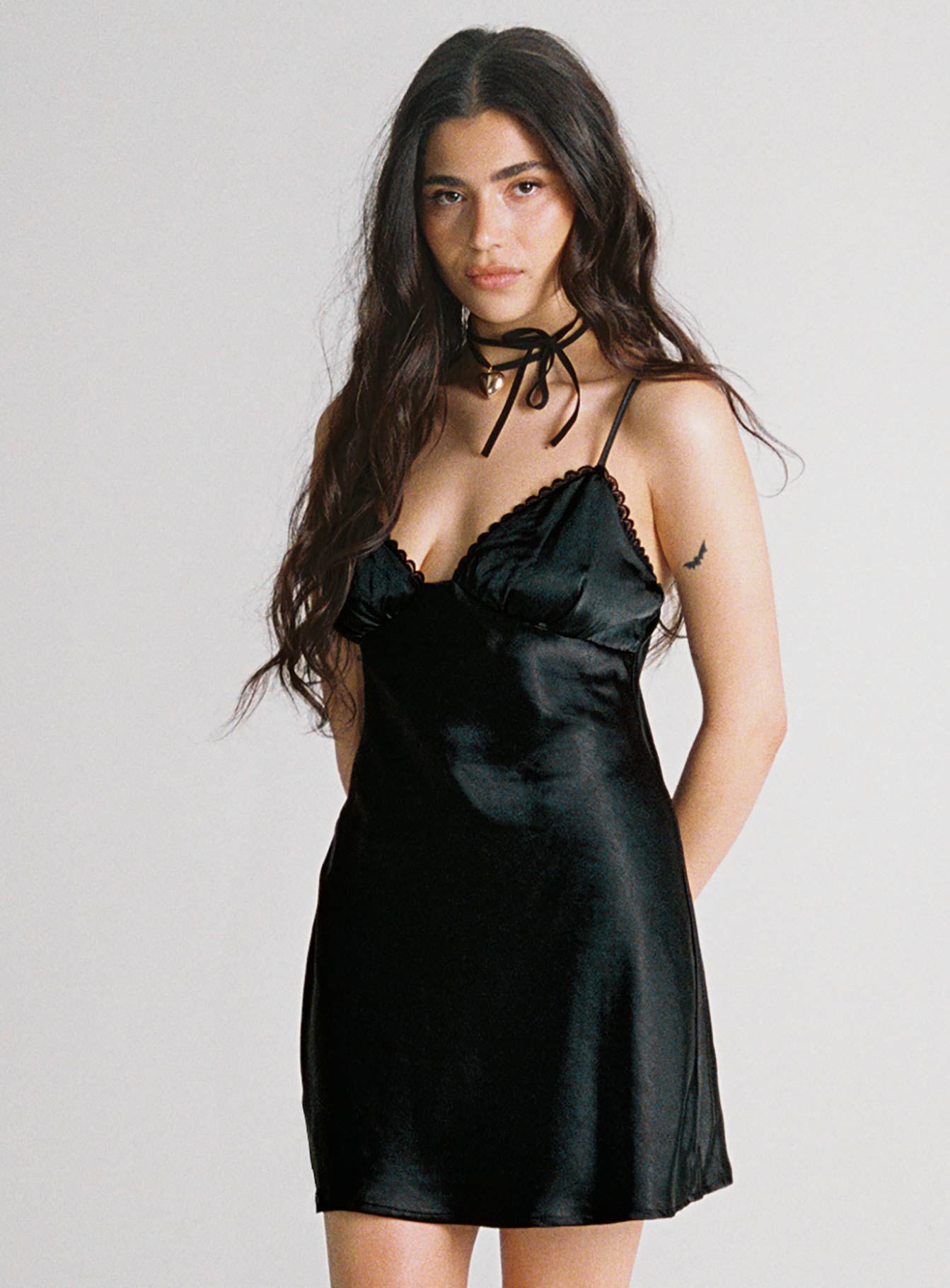 Roman Mini Dress Black Petite-Oh Mollys