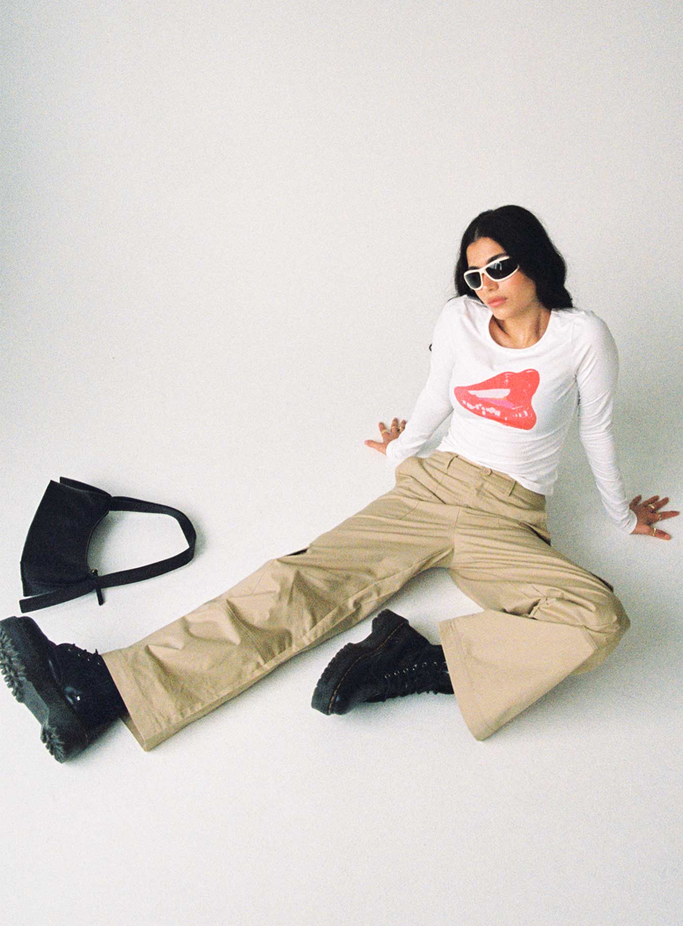 Luna Mid Rise Cargo Pants Beige Petite-Oh Mollys