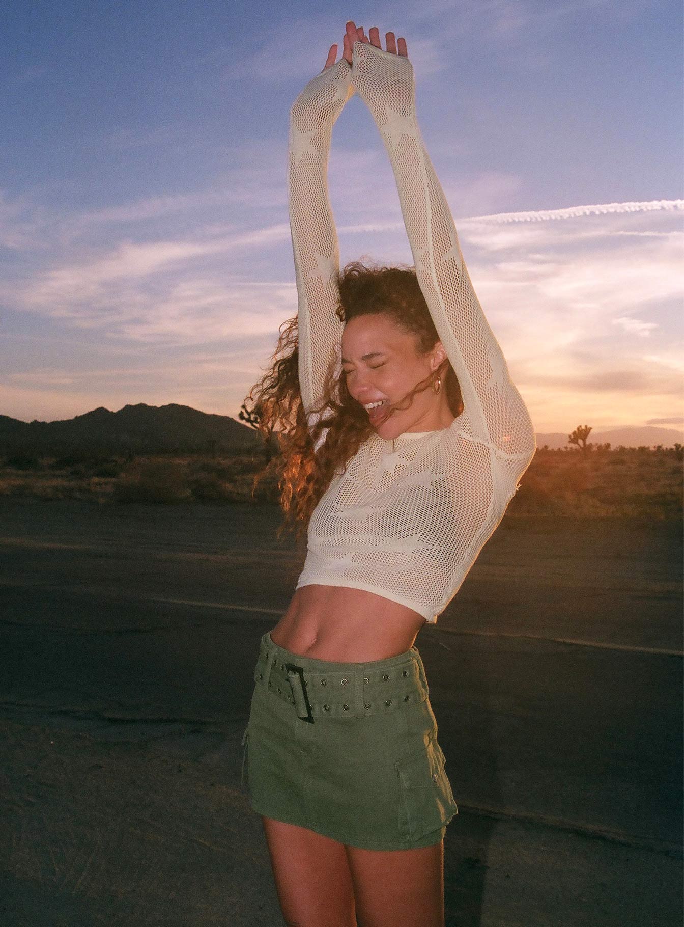 Iconic Cargo Mini Skirt Khaki-Oh Mollys