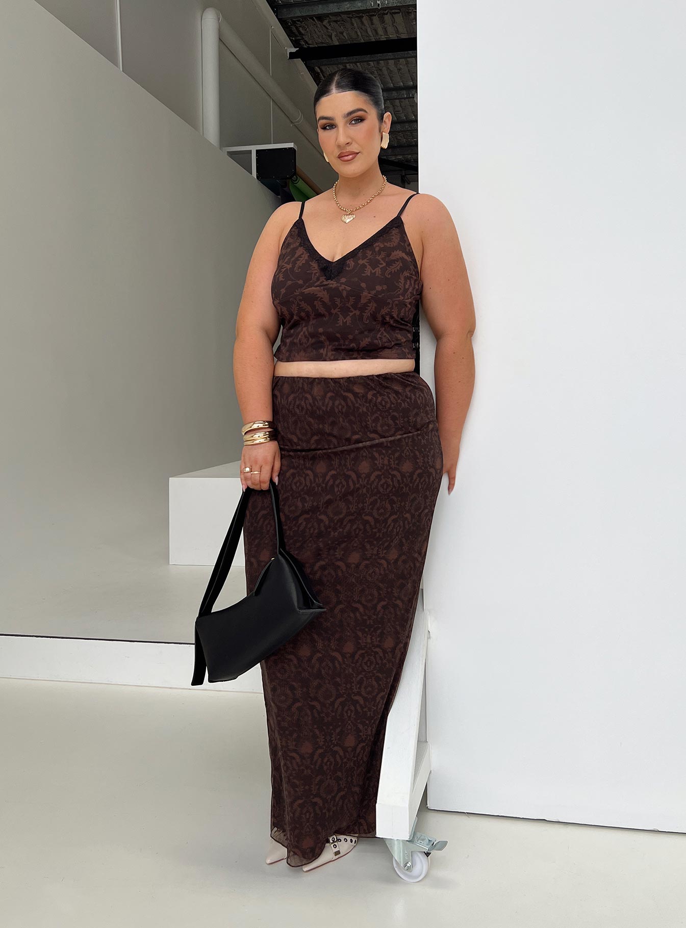 Hostona Maxi Skirt Mutli Curve-Oh Mollys