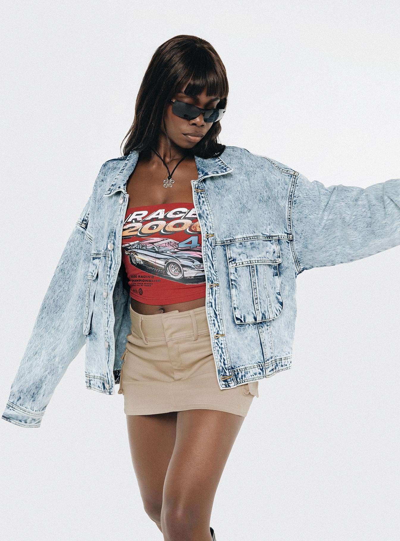 Kier Oversized Jacket Denim Light Wash-Oh Mollys
