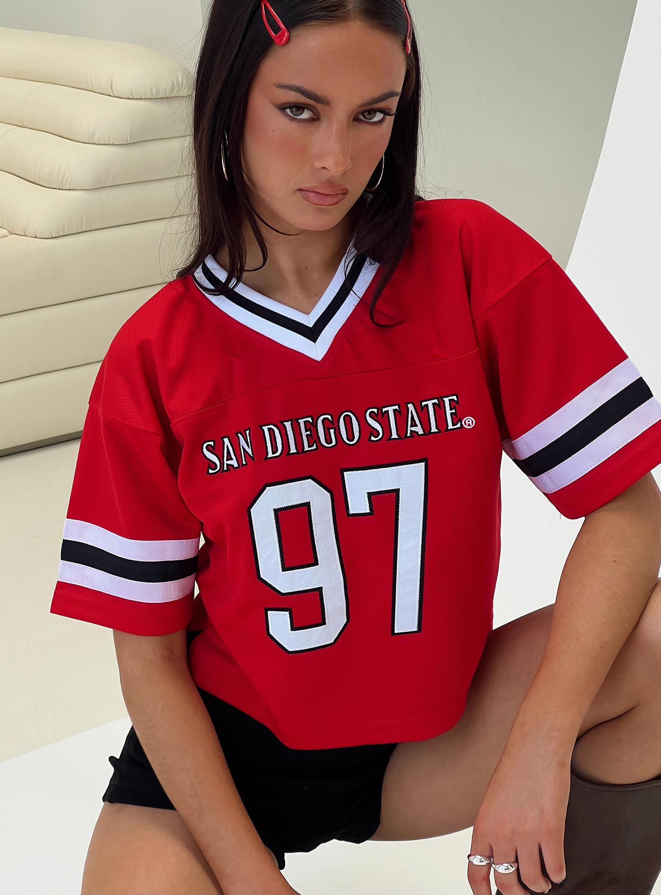 SDSU Football Jersey Red-Oh Mollys