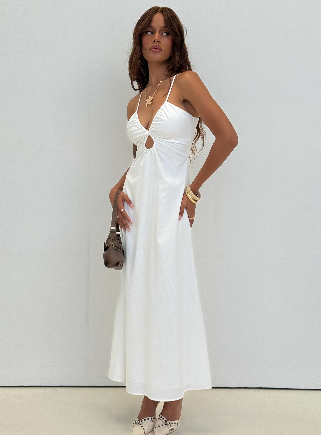 Harkonnen Maxi Dress White-Oh Mollys