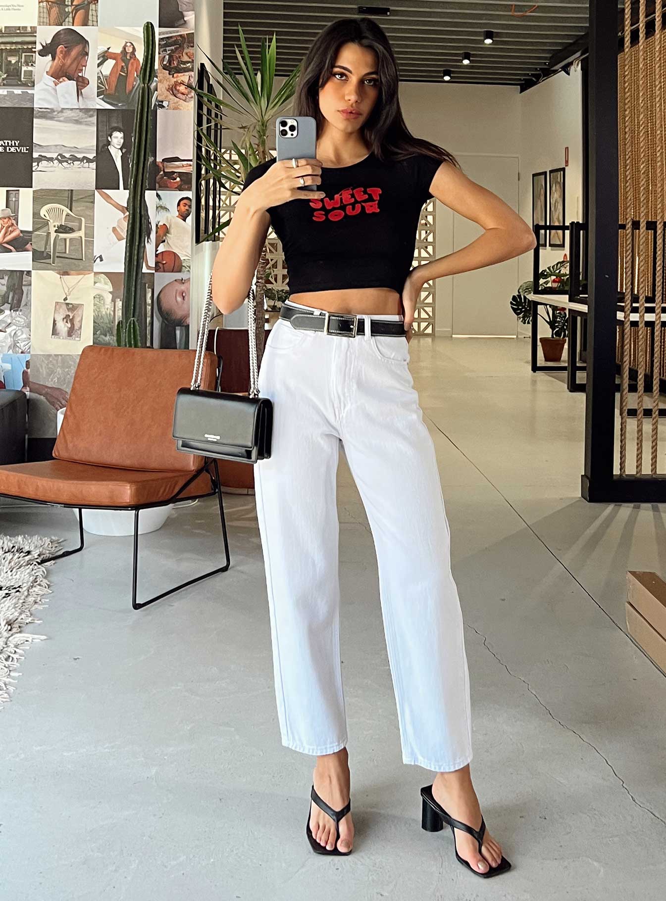 Leta Straight Leg Denim Jeans White-Oh Mollys