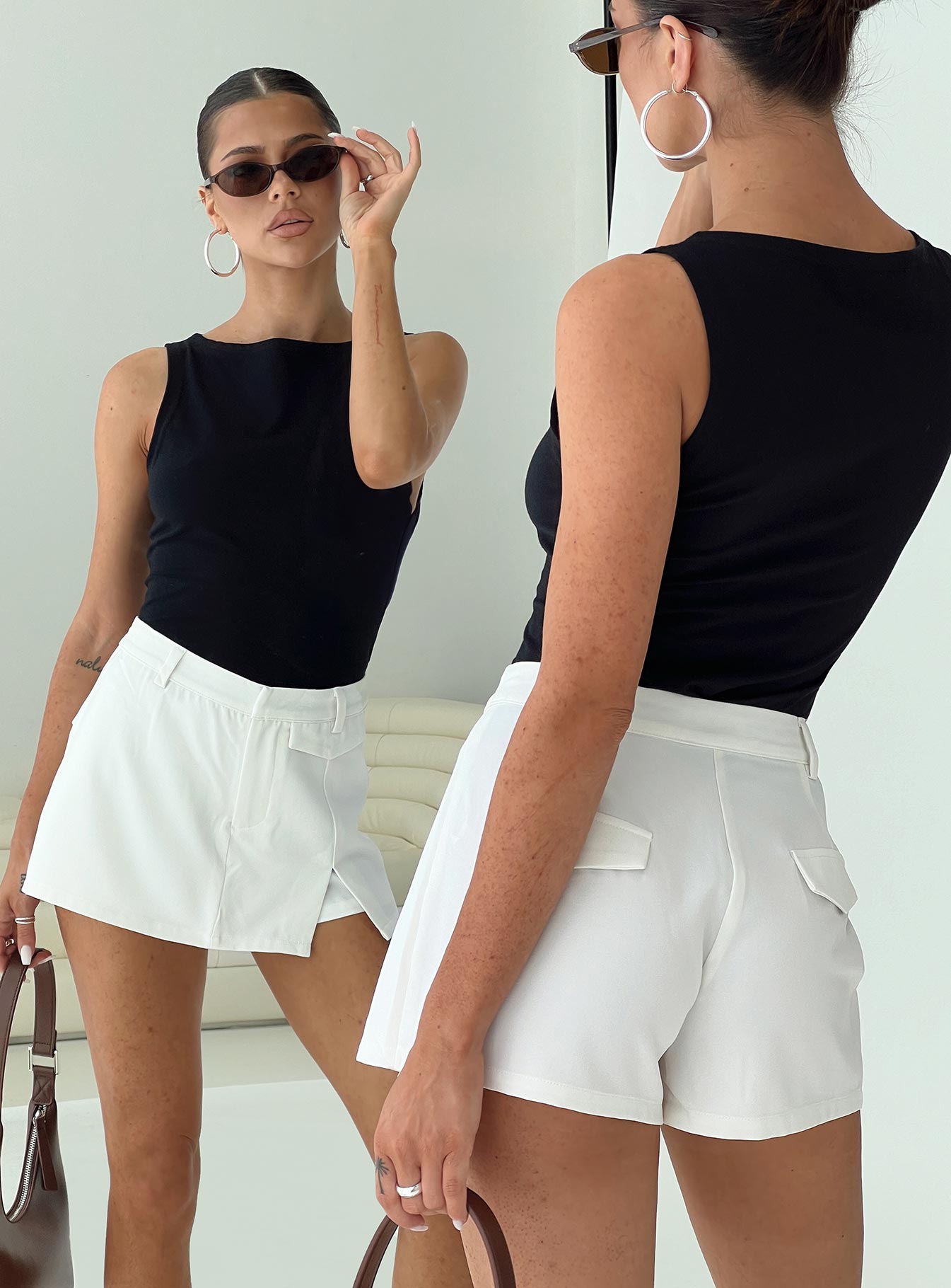 Deuce Split Skort White-Oh Mollys