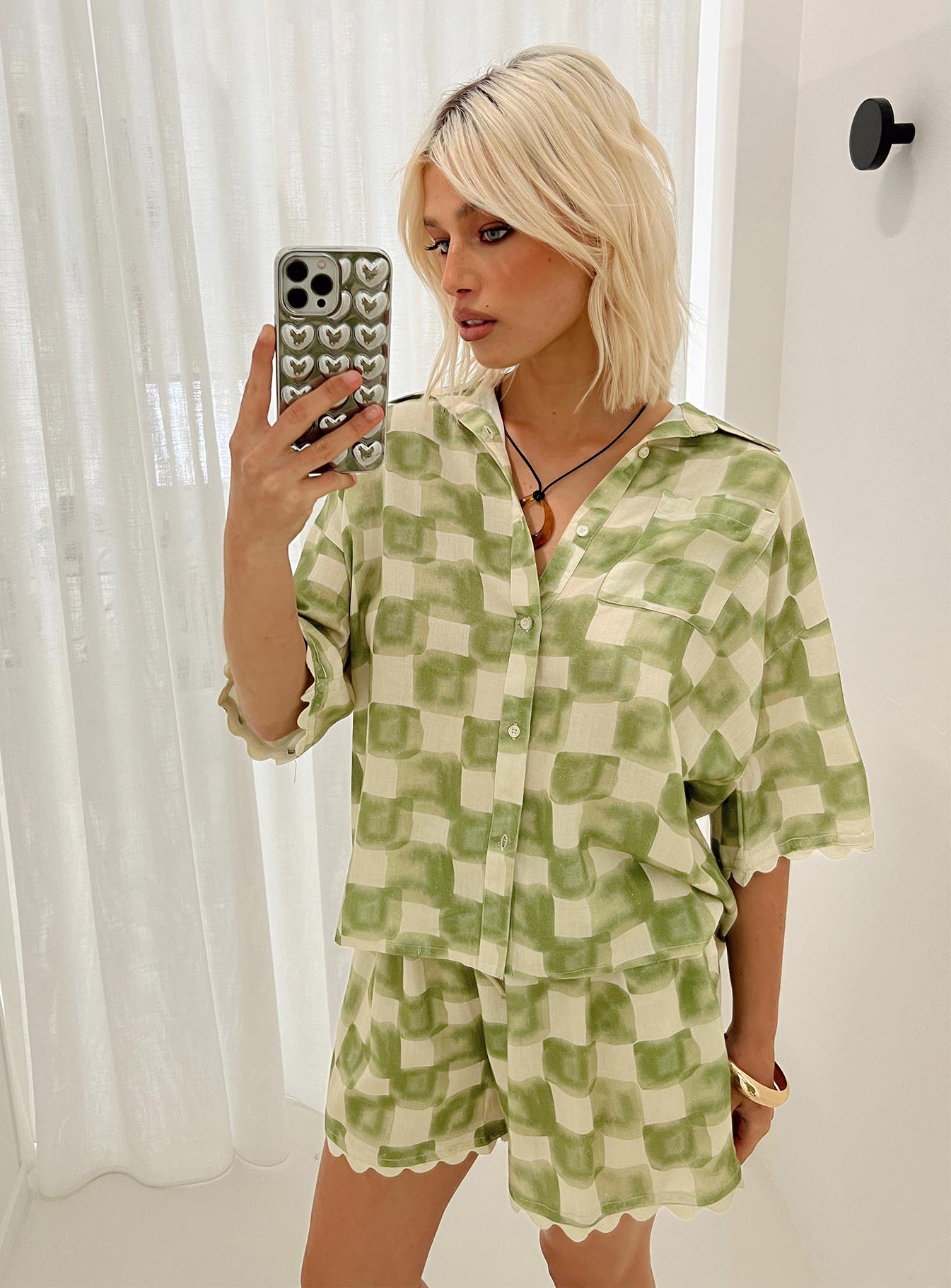 Franke Checkerboard Set Green / Beige-Oh Mollys