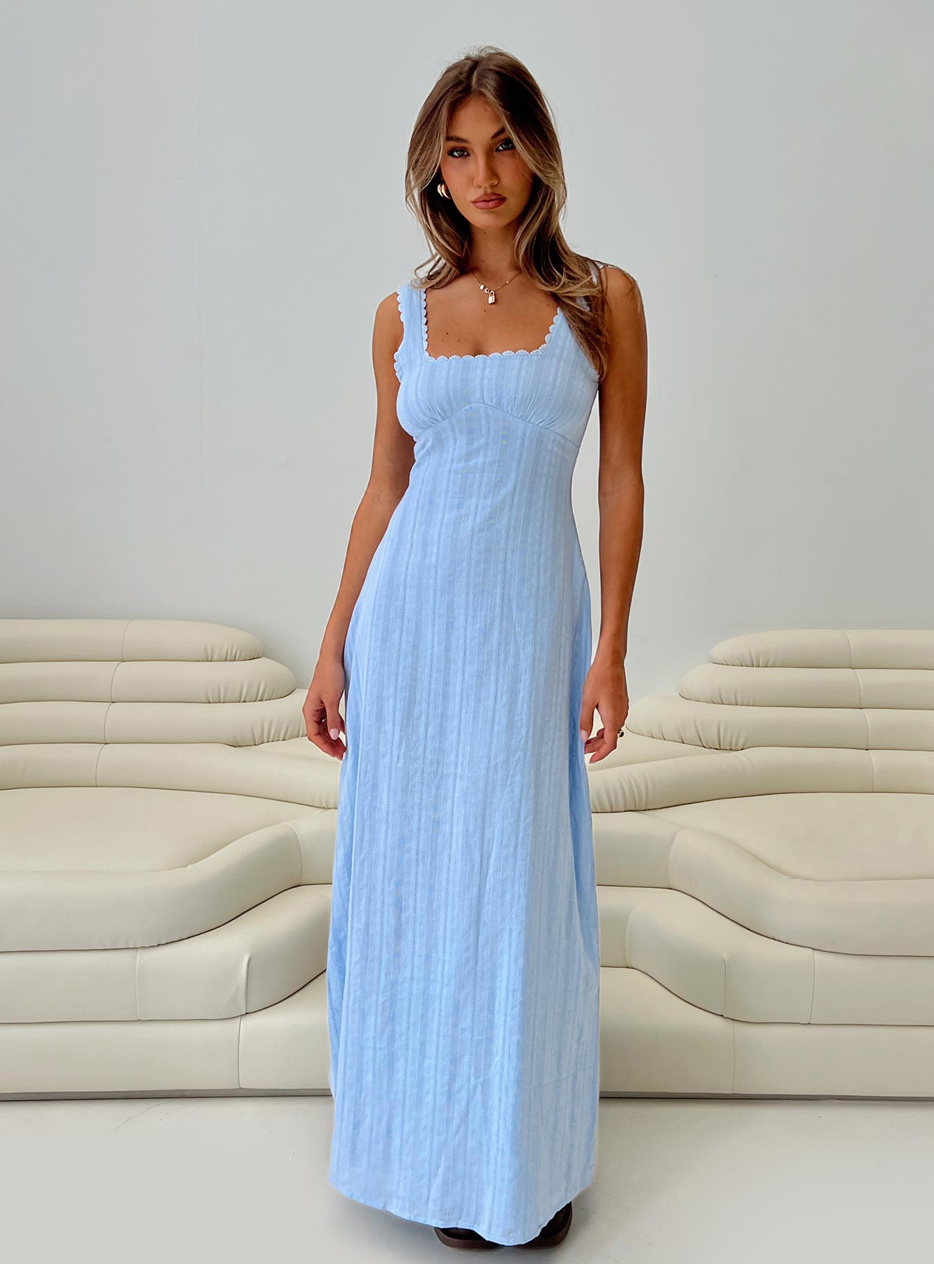 Dasha Maxi Dress Blue-Oh Mollys