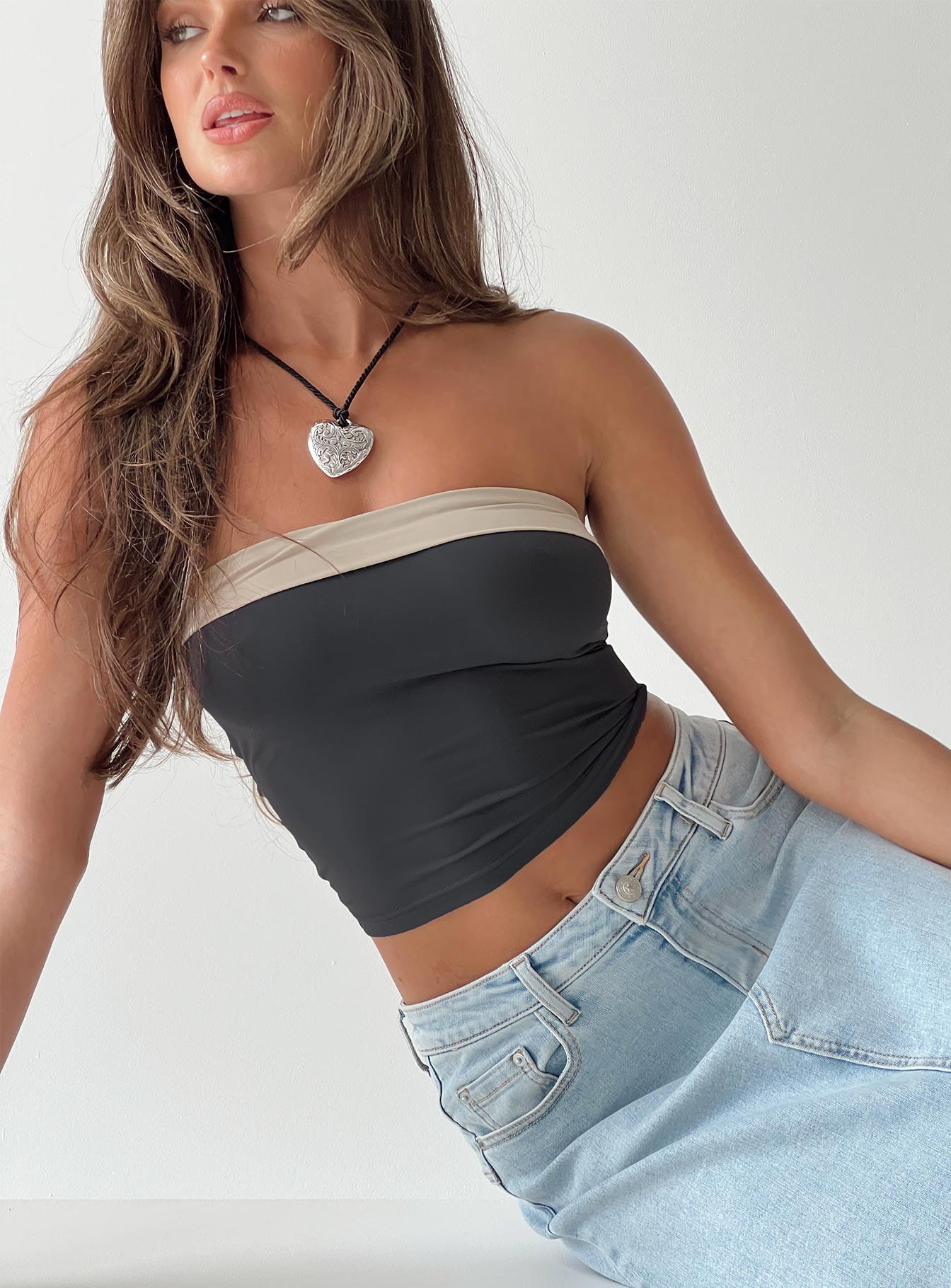 Miko Tube Top Slate-Oh Mollys