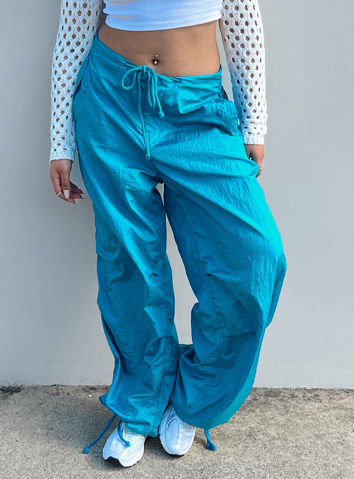 Motel Chute Trousers Blue-Oh Mollys