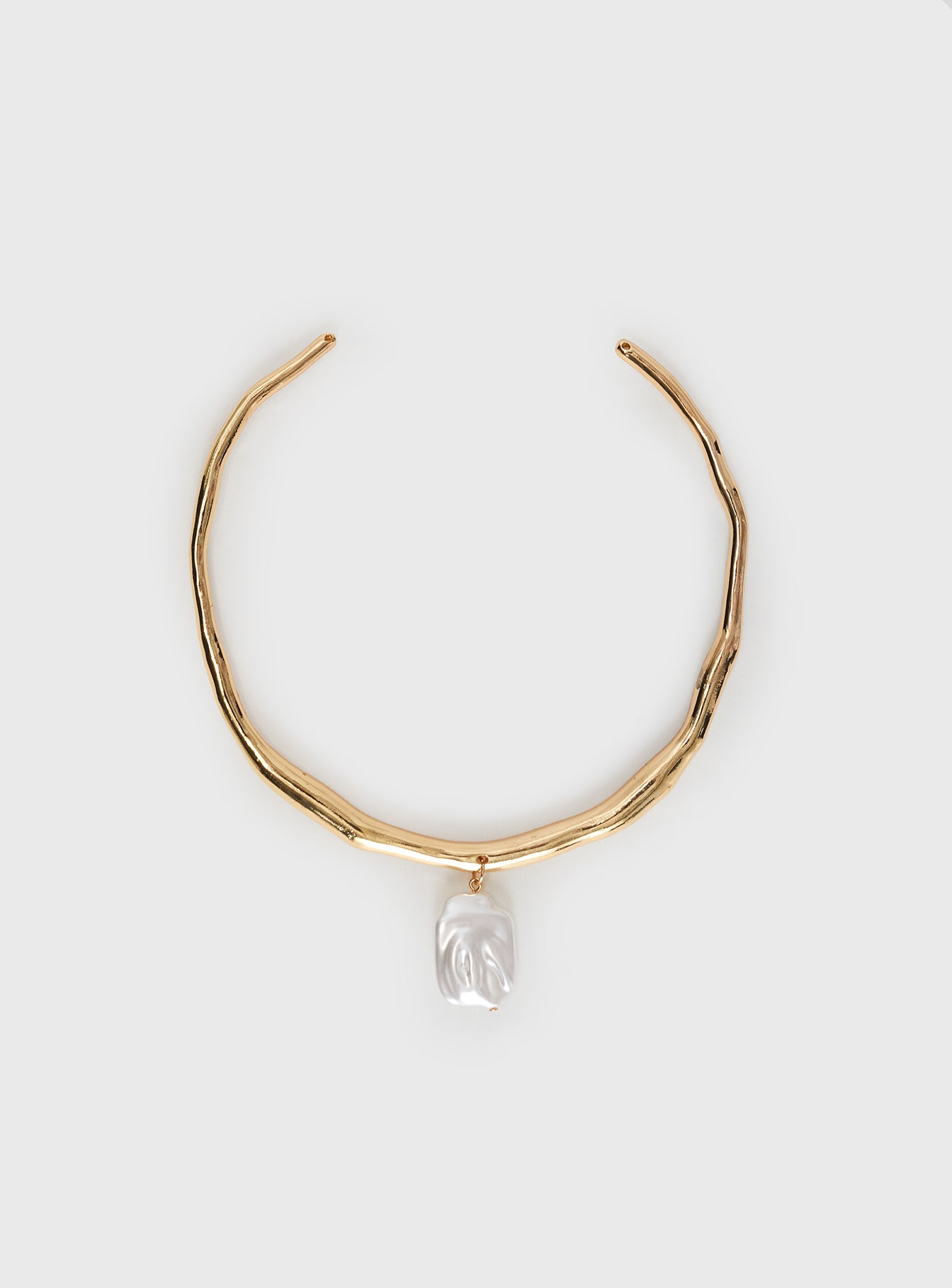 Leani Pearl Necklace Gold-Oh Mollys