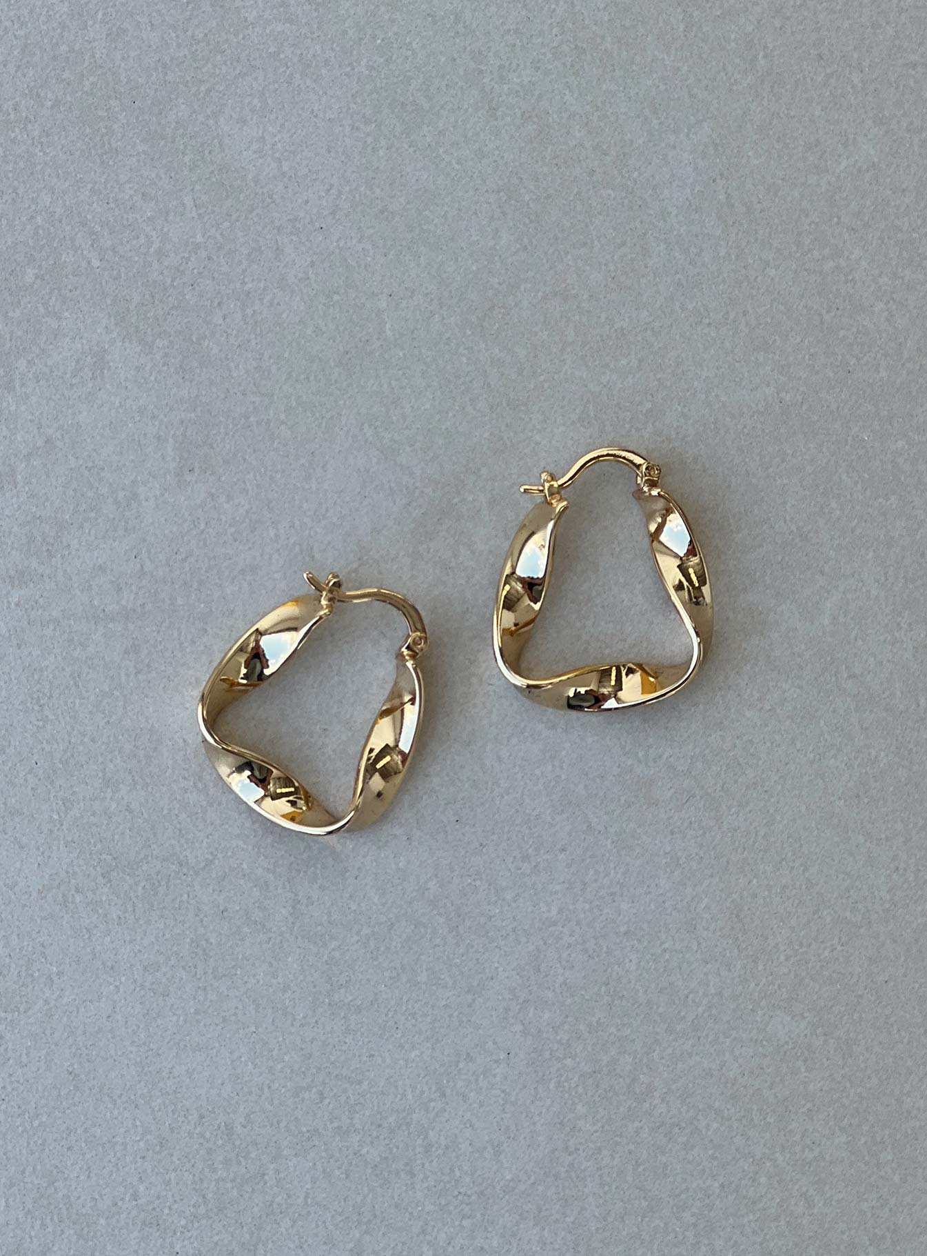 Ritchie Gold Plated Hoop Earrings-Oh Mollys