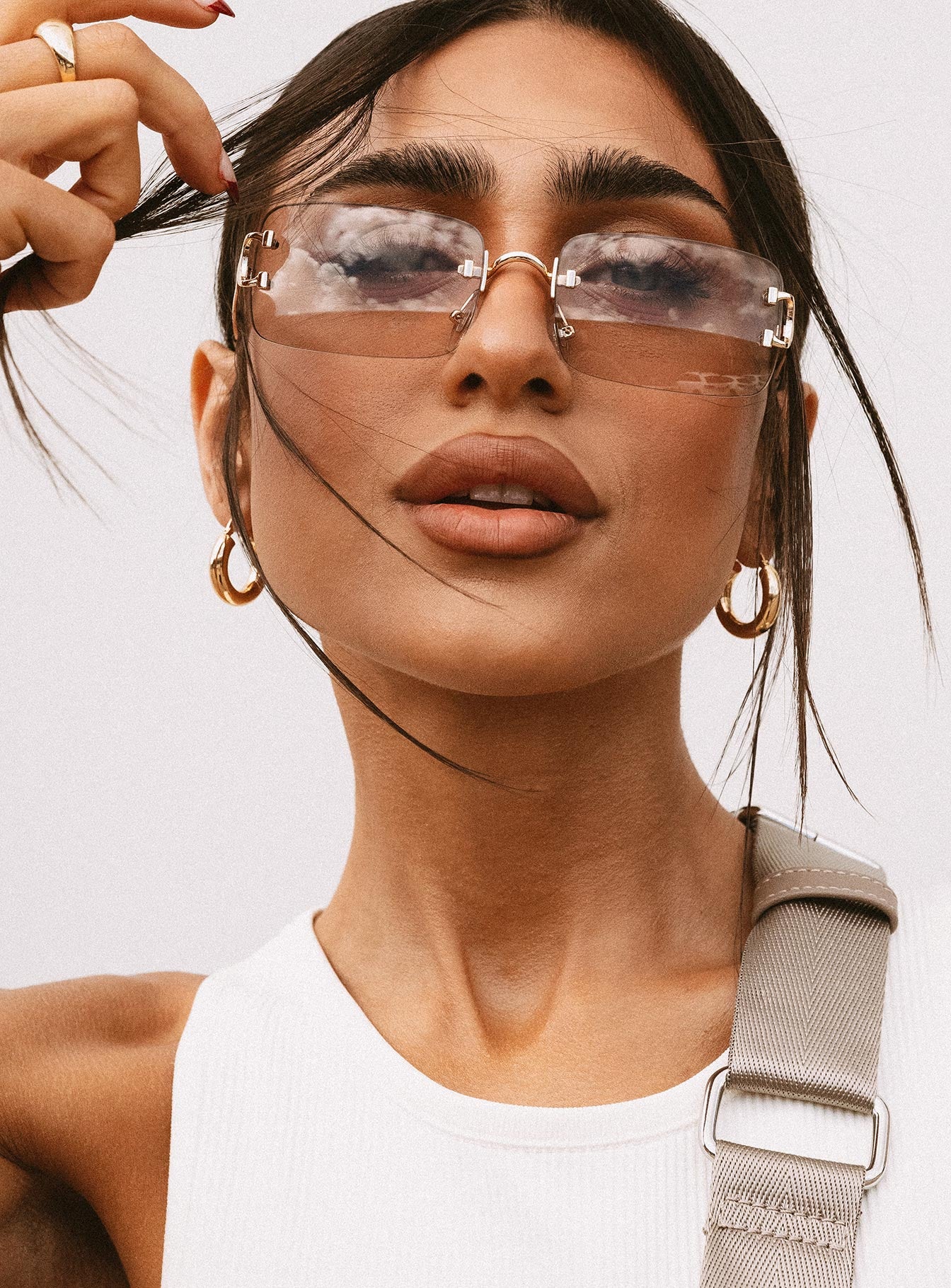 I'm Every Woman Hoop Gold Plated Earrings-Oh Mollys