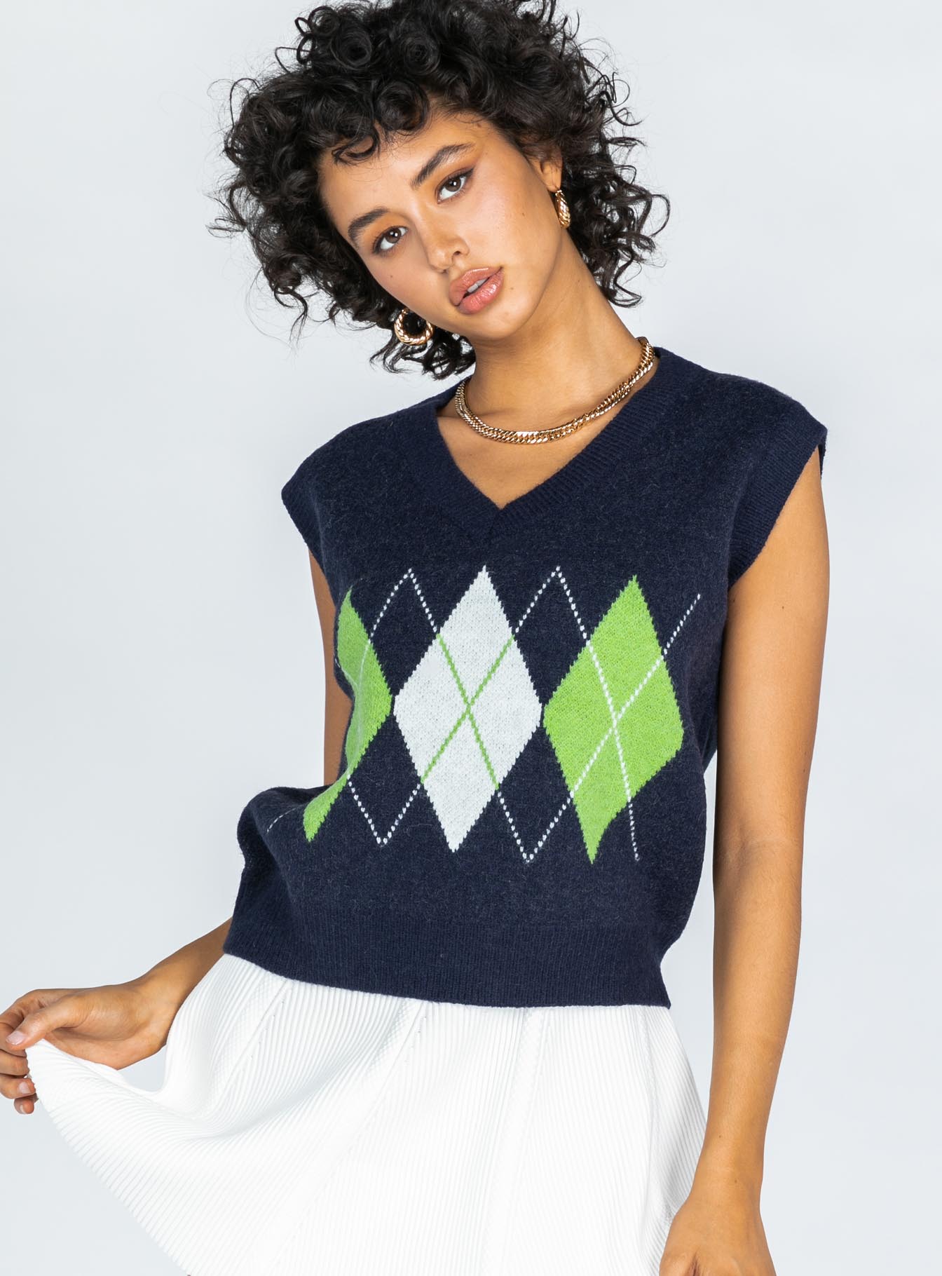 Saskia Sweater Vest Black-Oh Mollys