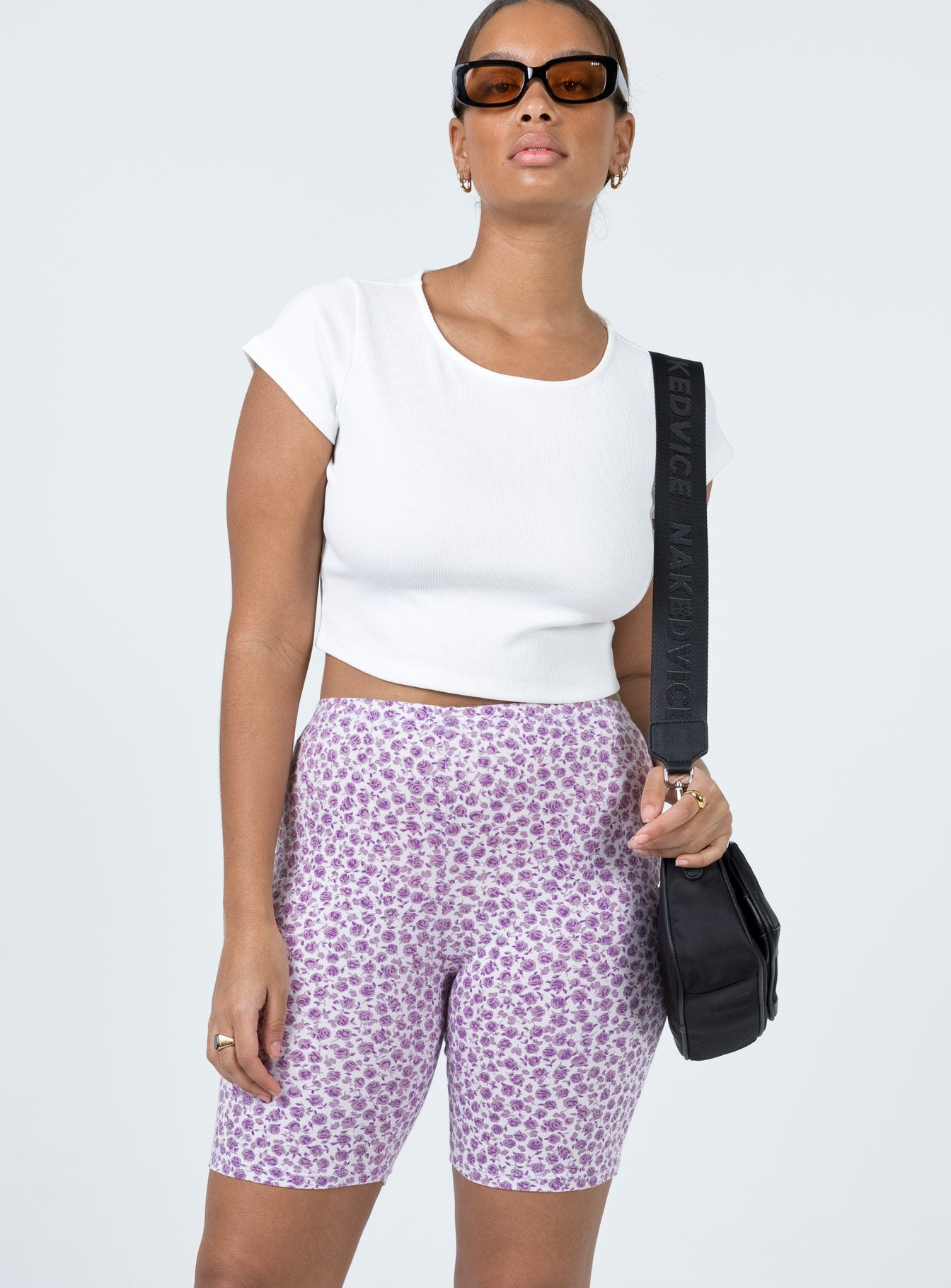 Motel Cycle Short Ditsy Rose Lilac-Oh Mollys