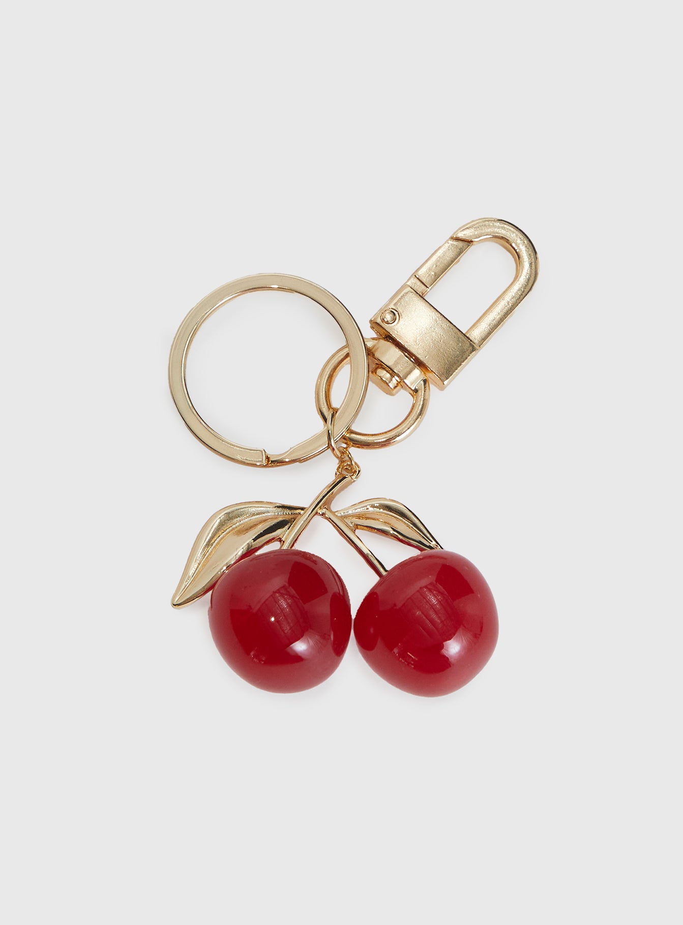 Cherry Berry Key Chain Gold-Oh Mollys