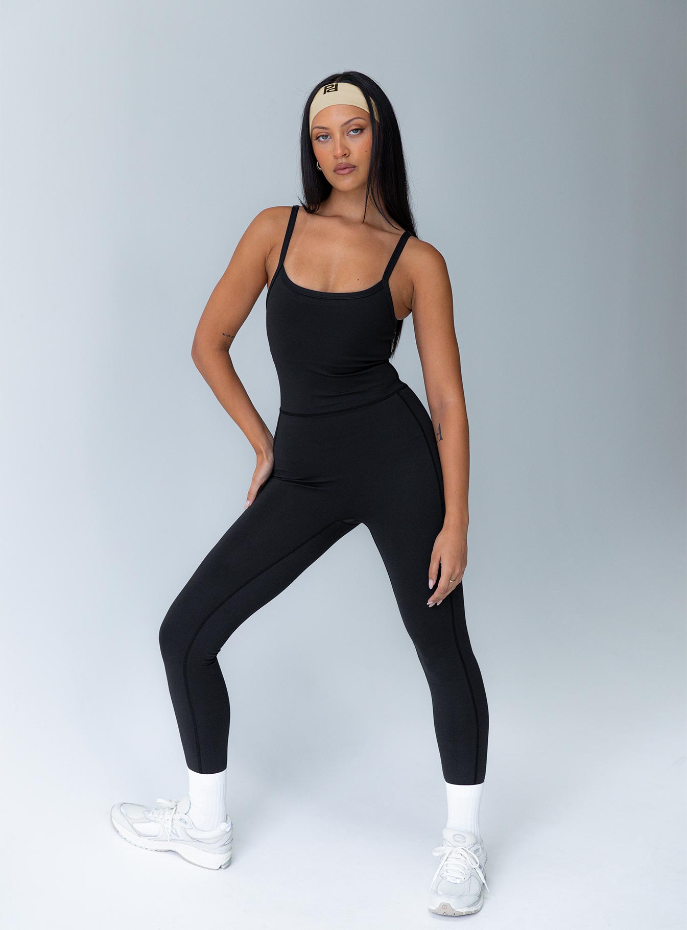 Go Getter Activewear Jumpsuit Black-Oh Mollys