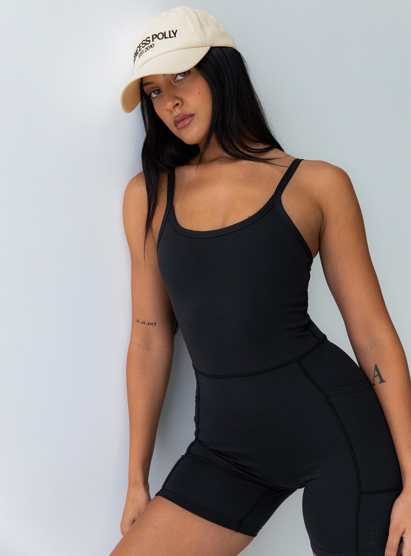 Feel Good Contour Activewear Catsuit Black-Oh Mollys