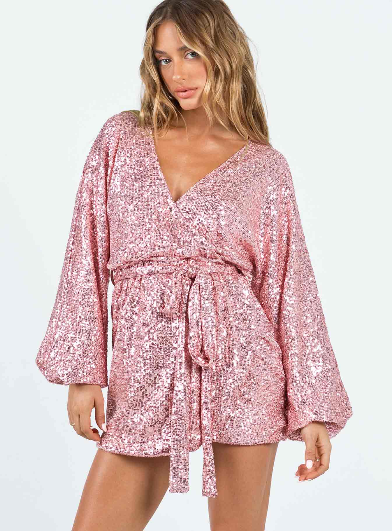Dancing Queen Mini Dress Pink-Oh Mollys