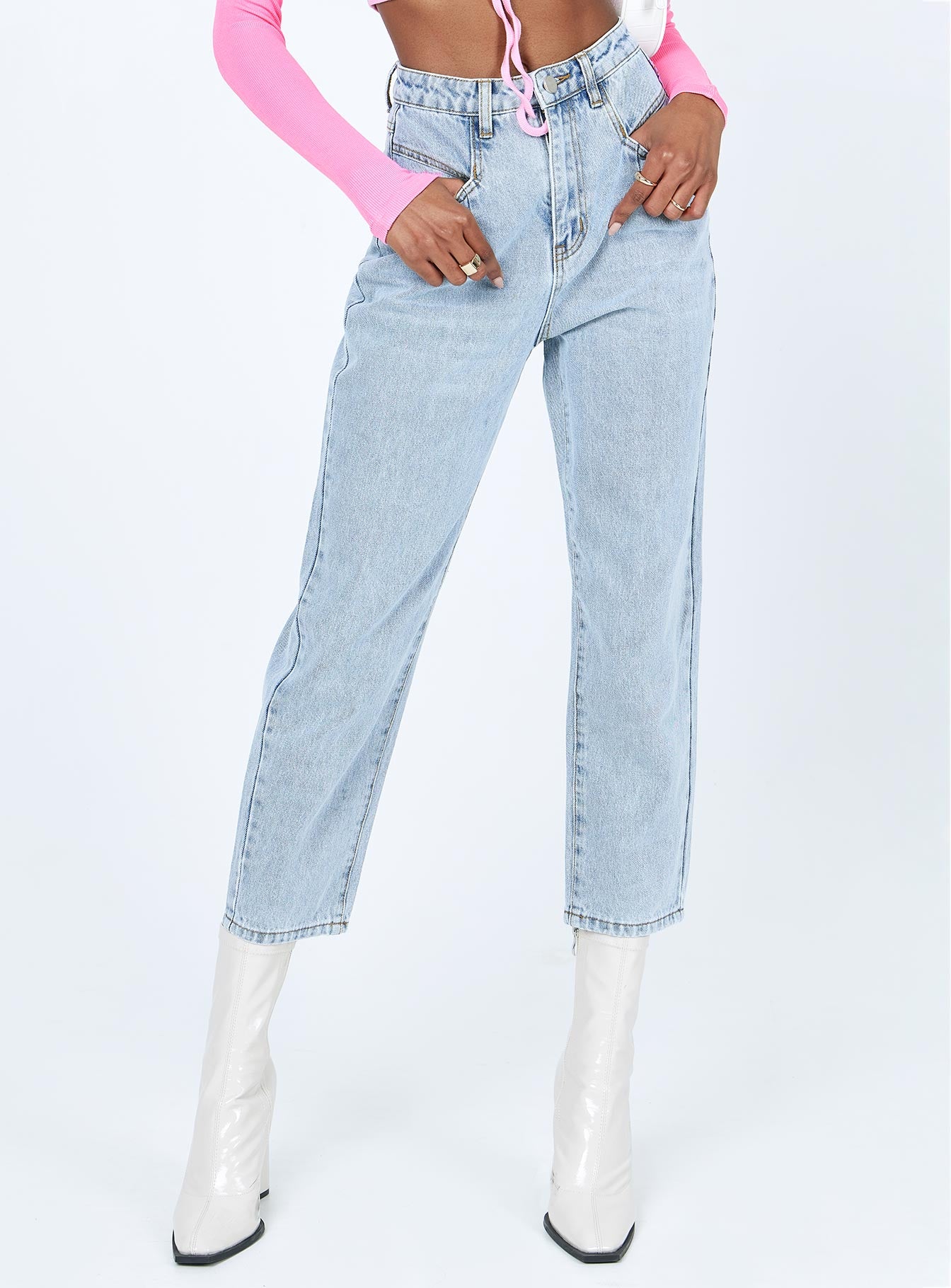 Kibrya Mom Denim Jeans-Oh Mollys