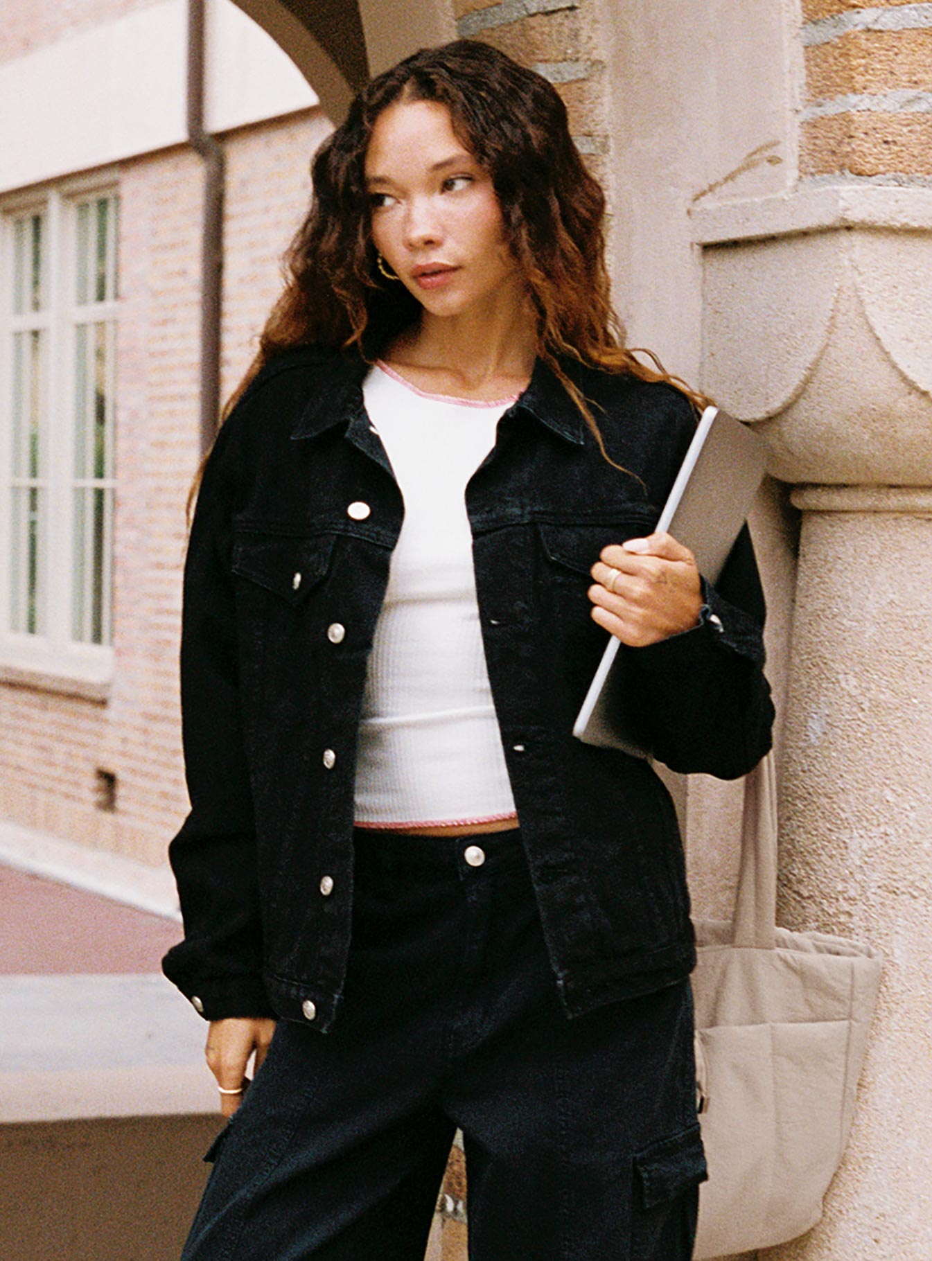 Phoenix Denim Jacket Black-Oh Mollys