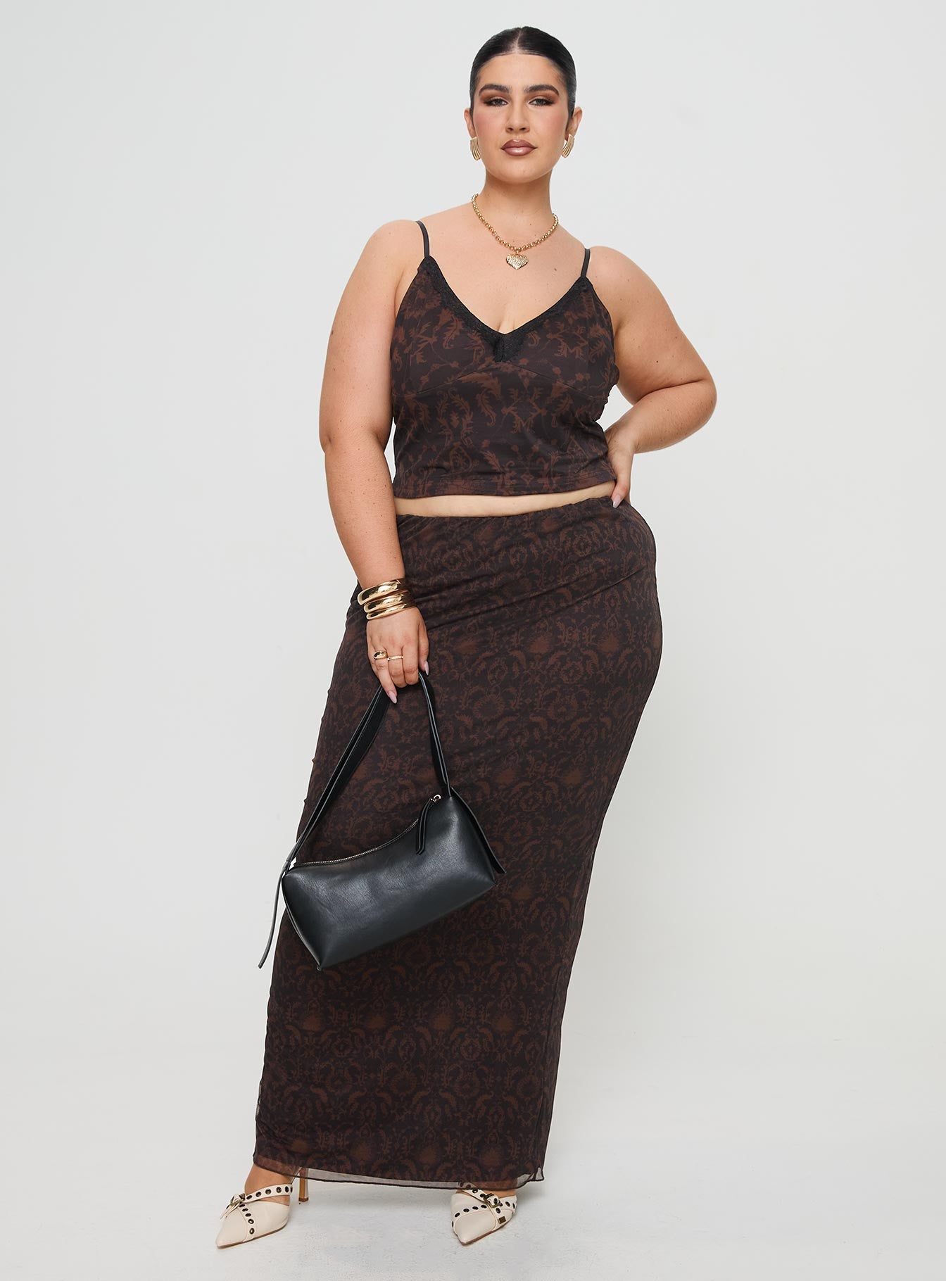 Hostona Maxi Skirt Mutli Curve-Oh Mollys
