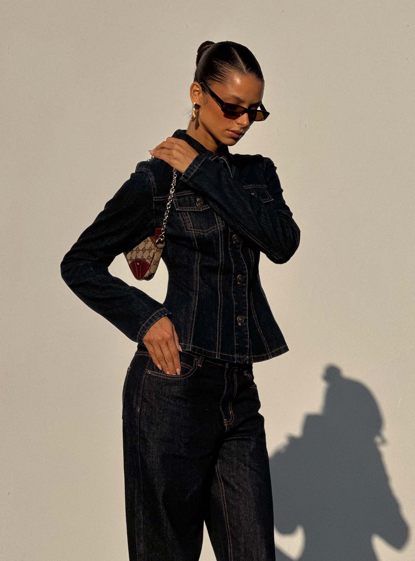 Rider Denim Jacket Dark Denim-Oh Mollys