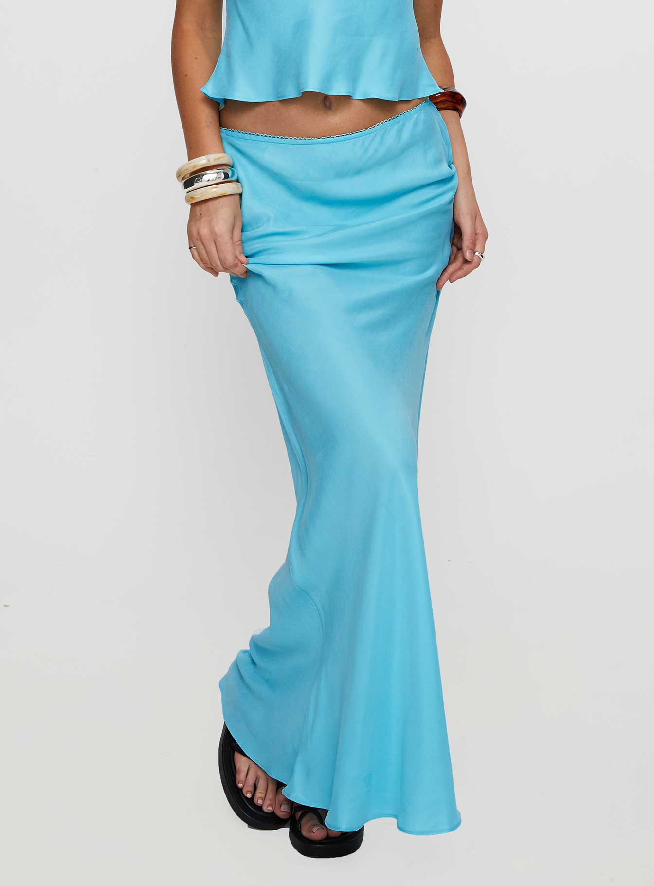 Lucelia Maxi Skirt Aqua-Oh Mollys
