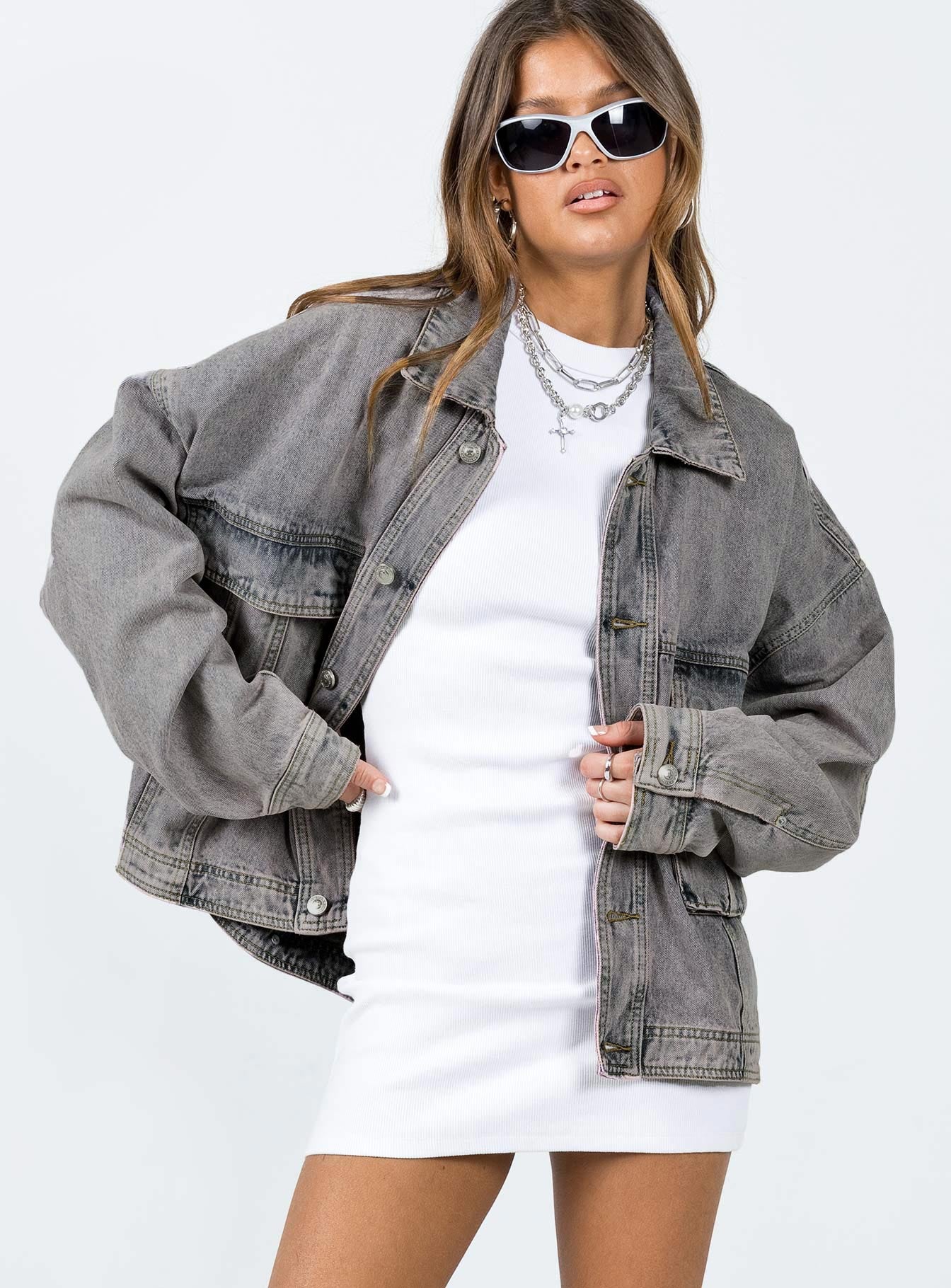 Kier Oversized Denim Jacket-Oh Mollys