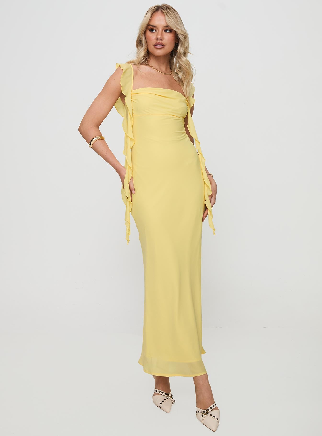 Lanai Maxi Dress Lemon-Oh Mollys