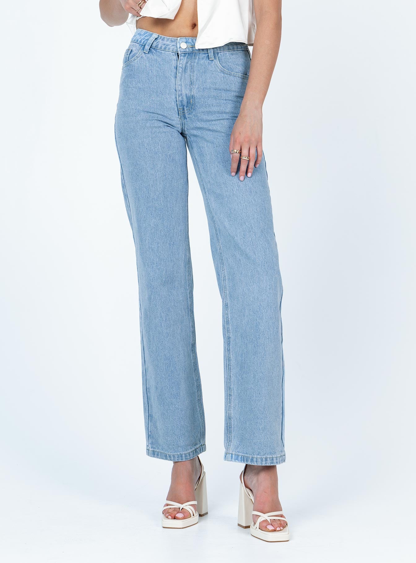 Maverick Mid Waist Jean Denim-Oh Mollys
