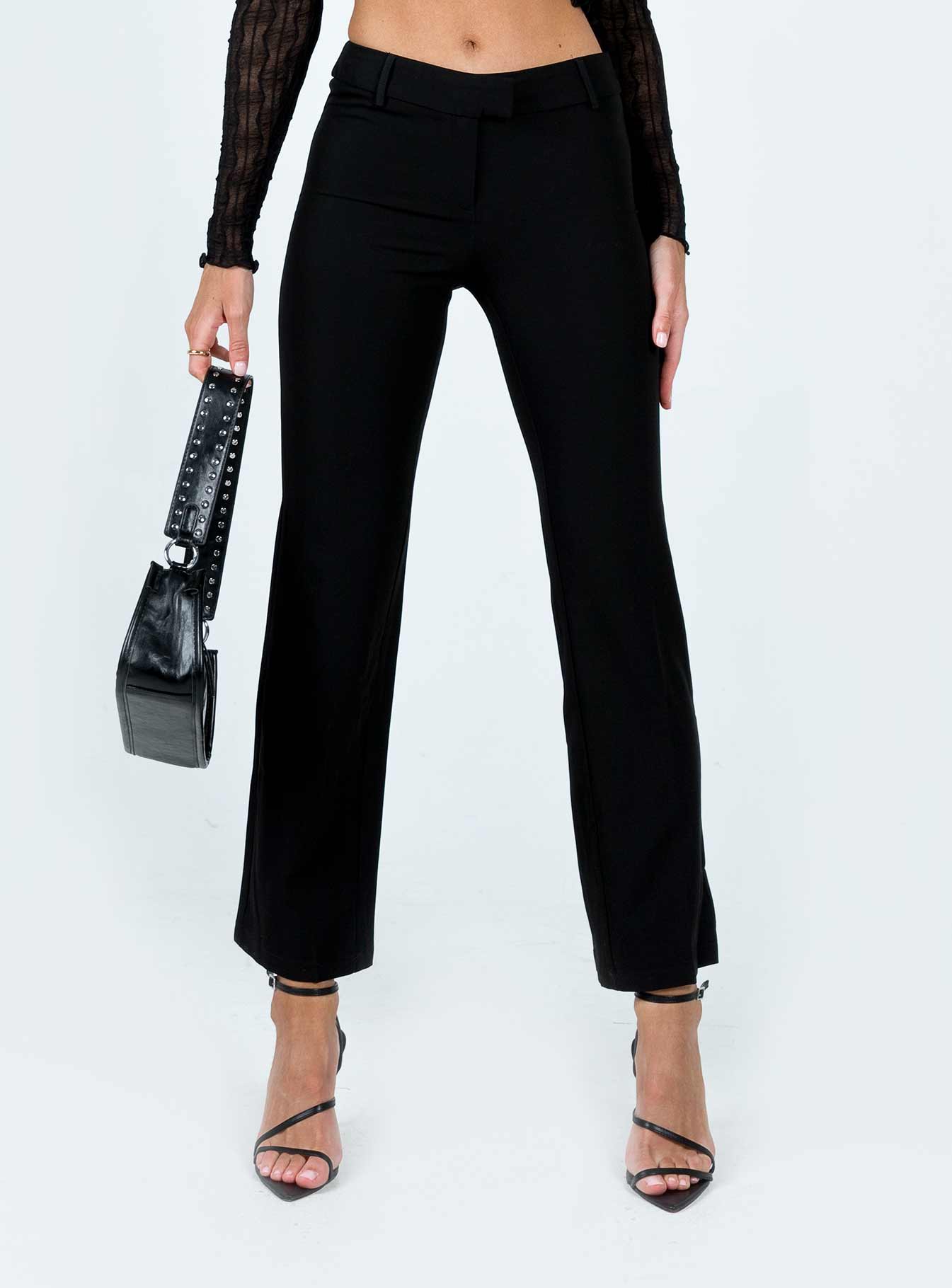 Norton Low Rise Pants Black-Oh Mollys