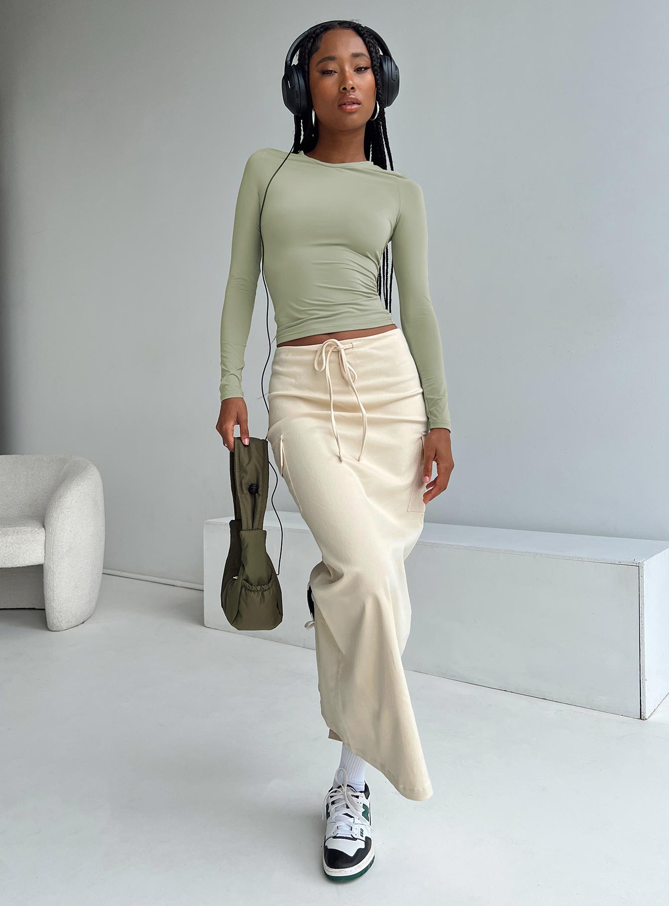 My Girl Maxi Skirt Beige-Oh Mollys