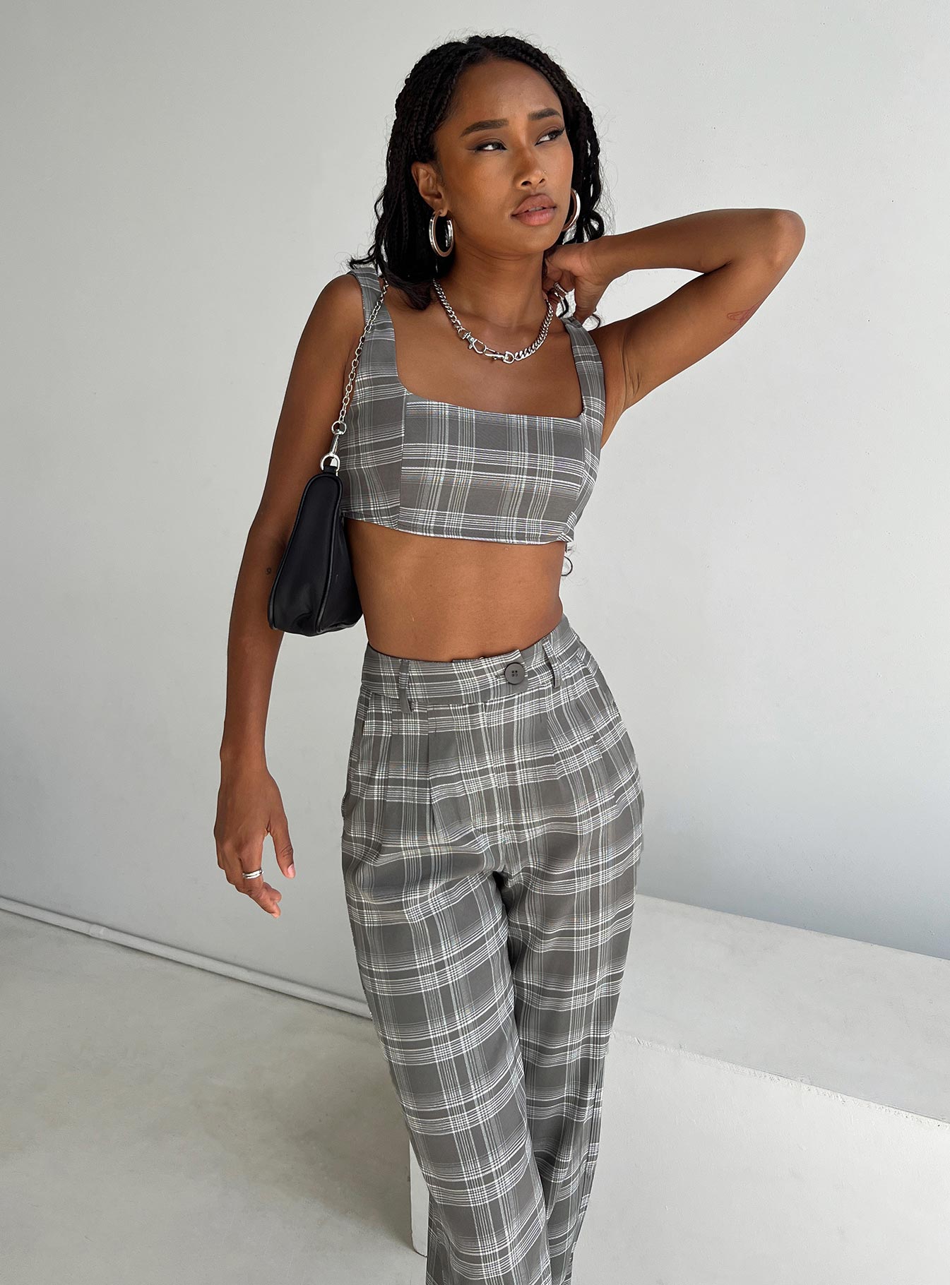 Huxley Set Grey Check-Oh Mollys