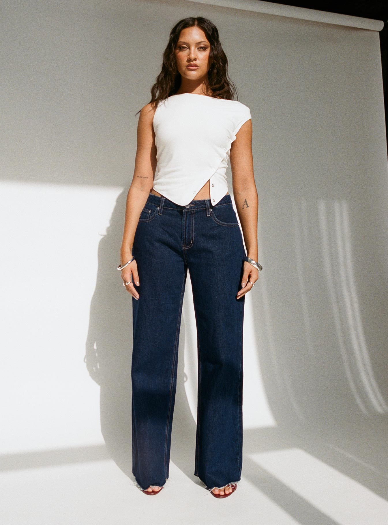 Darla Low Rise Straight Jean Dark Wash Petite-Oh Mollys