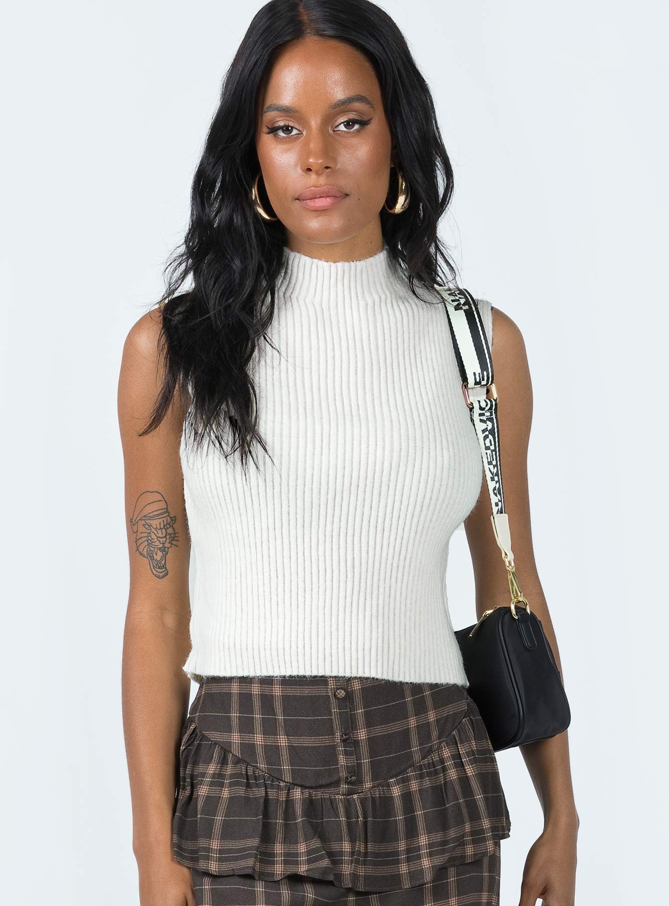 Davena Sweater Vest Cream-Oh Mollys