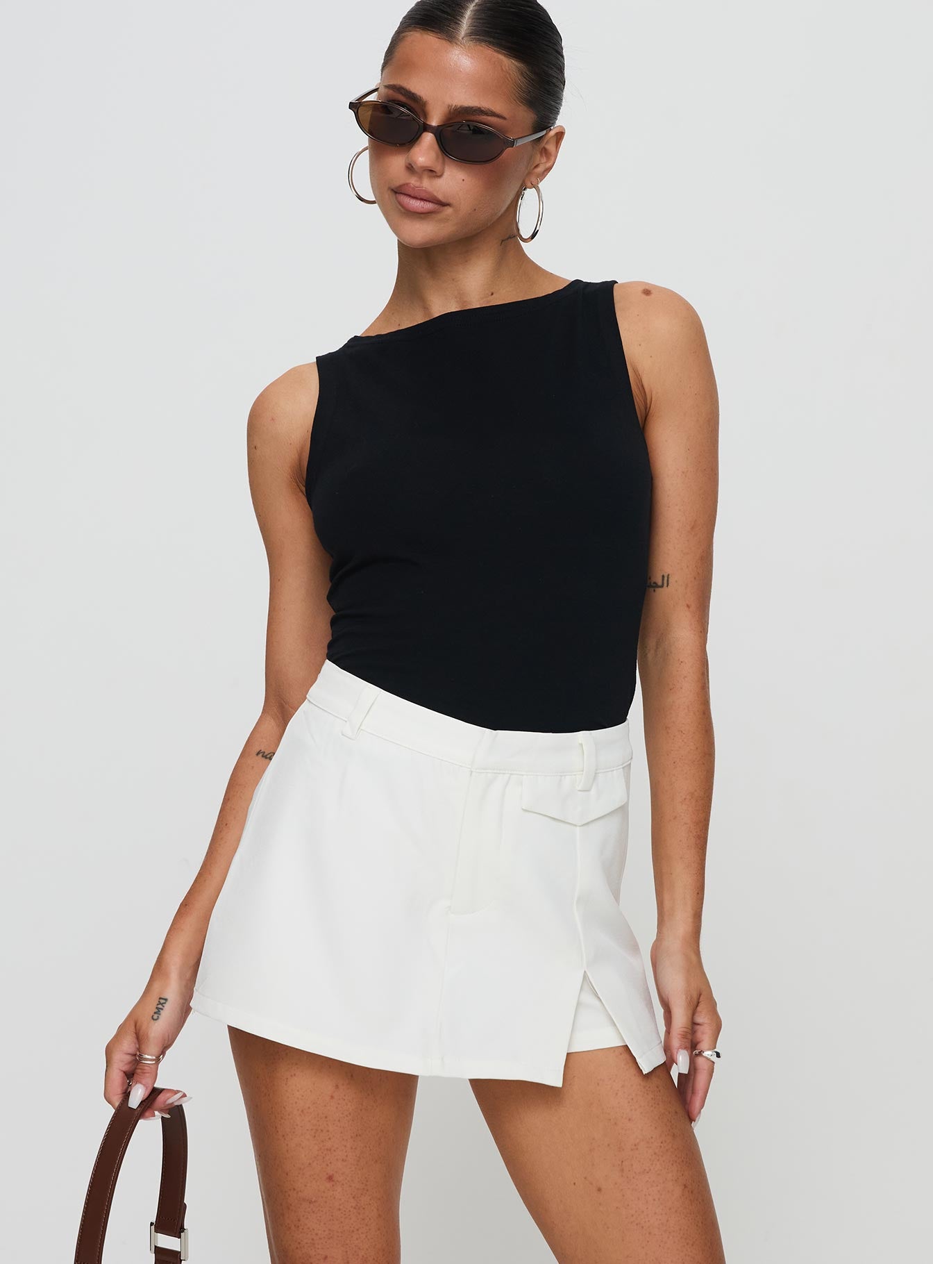 Deuce Split Skort White-Oh Mollys