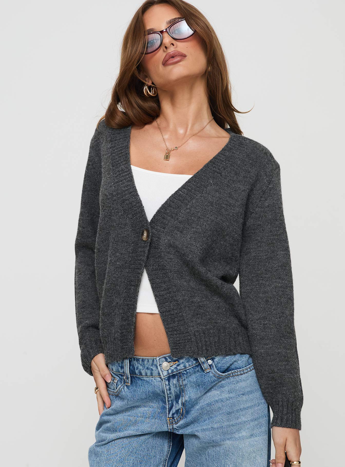 Larkins Cardigan Grey-Oh Mollys