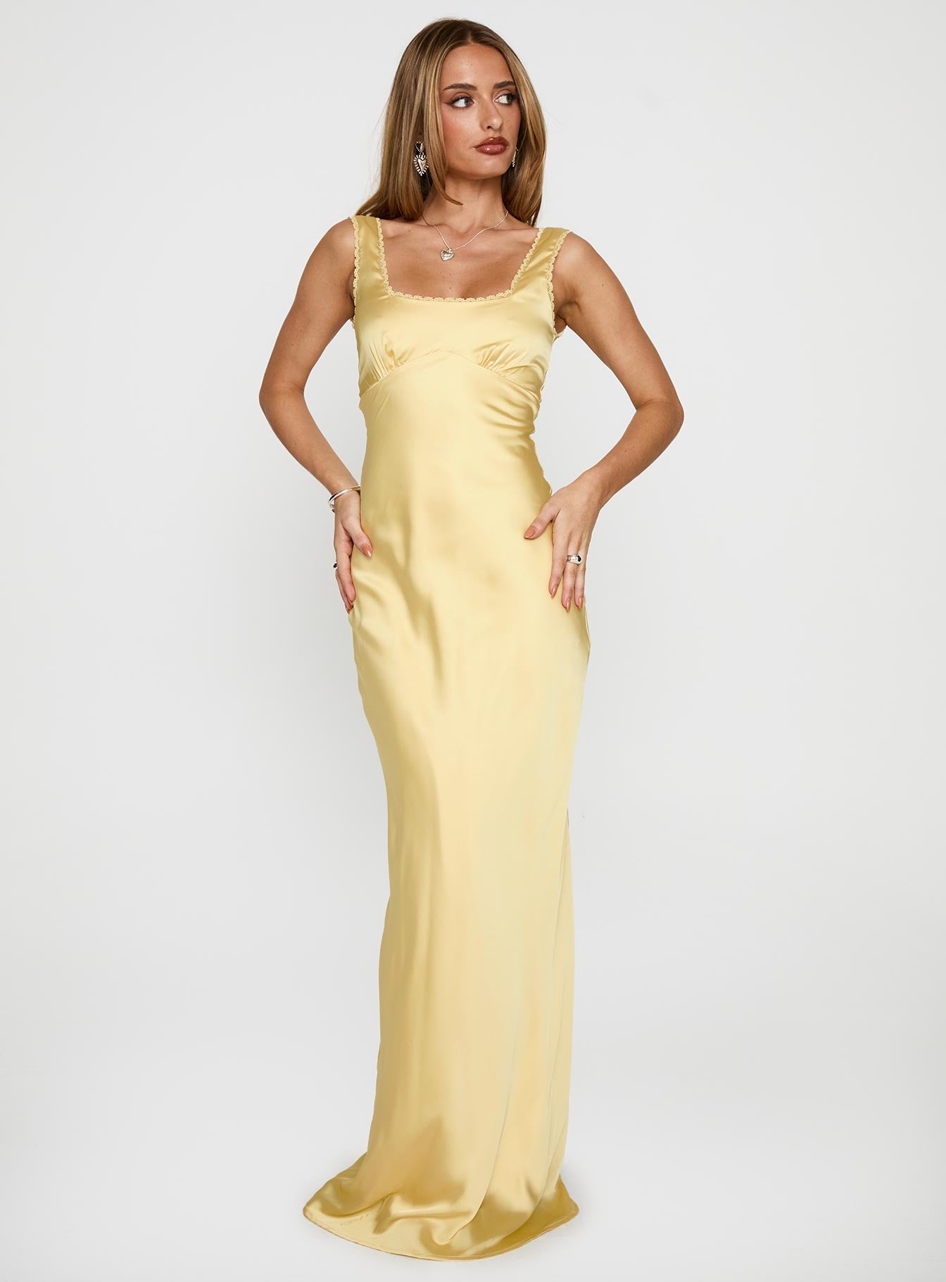 Dasha Maxi Dress Lemon-Oh Mollys