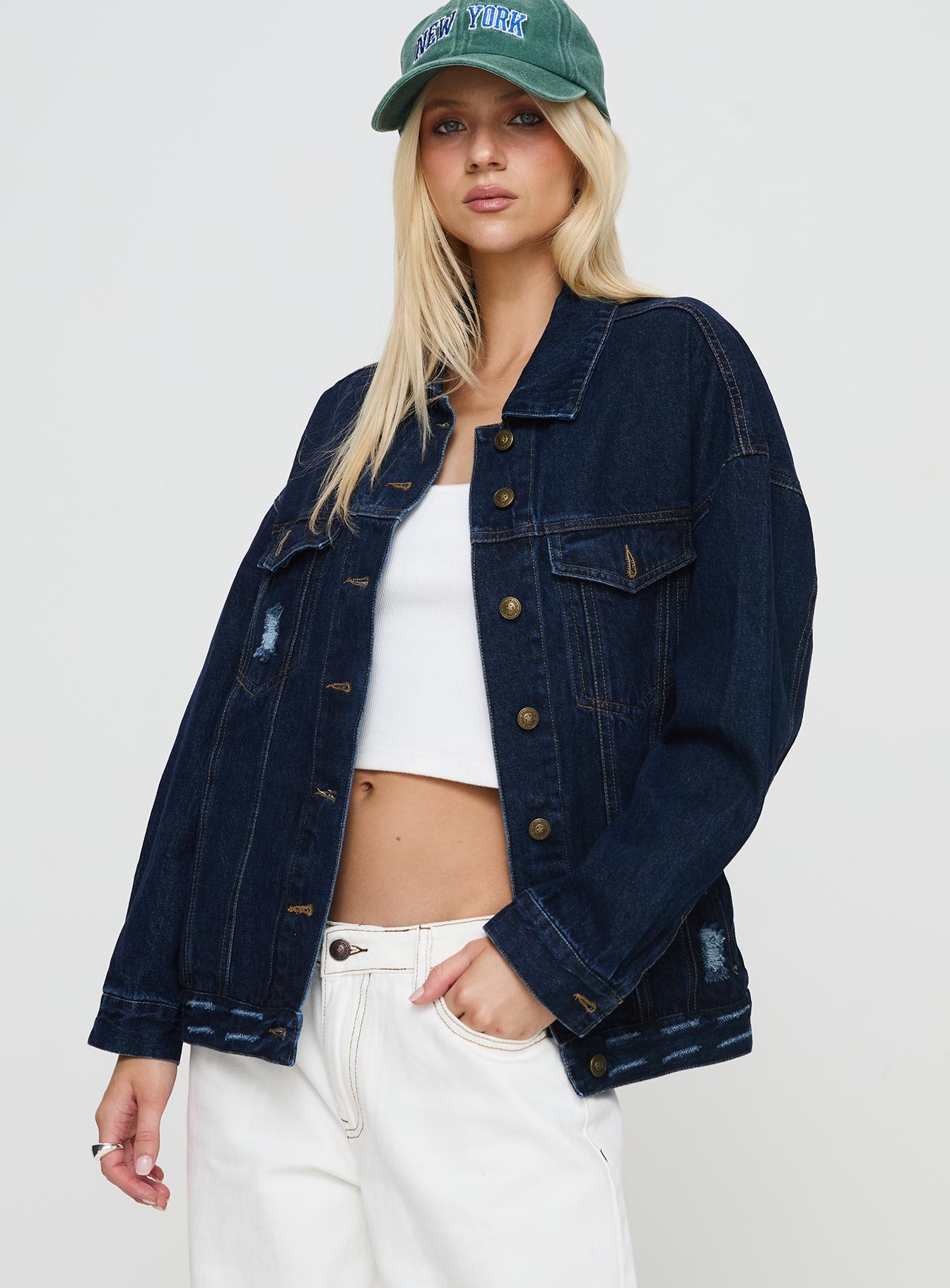In The World Jacket Blue Denim-Oh Mollys