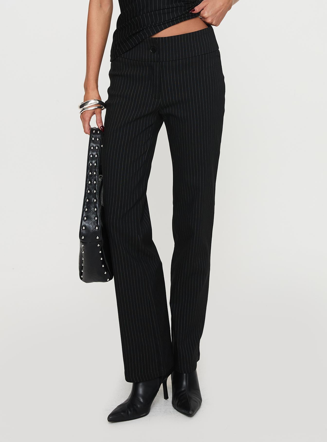 Reide Pants Black Pinstripe-Oh Mollys
