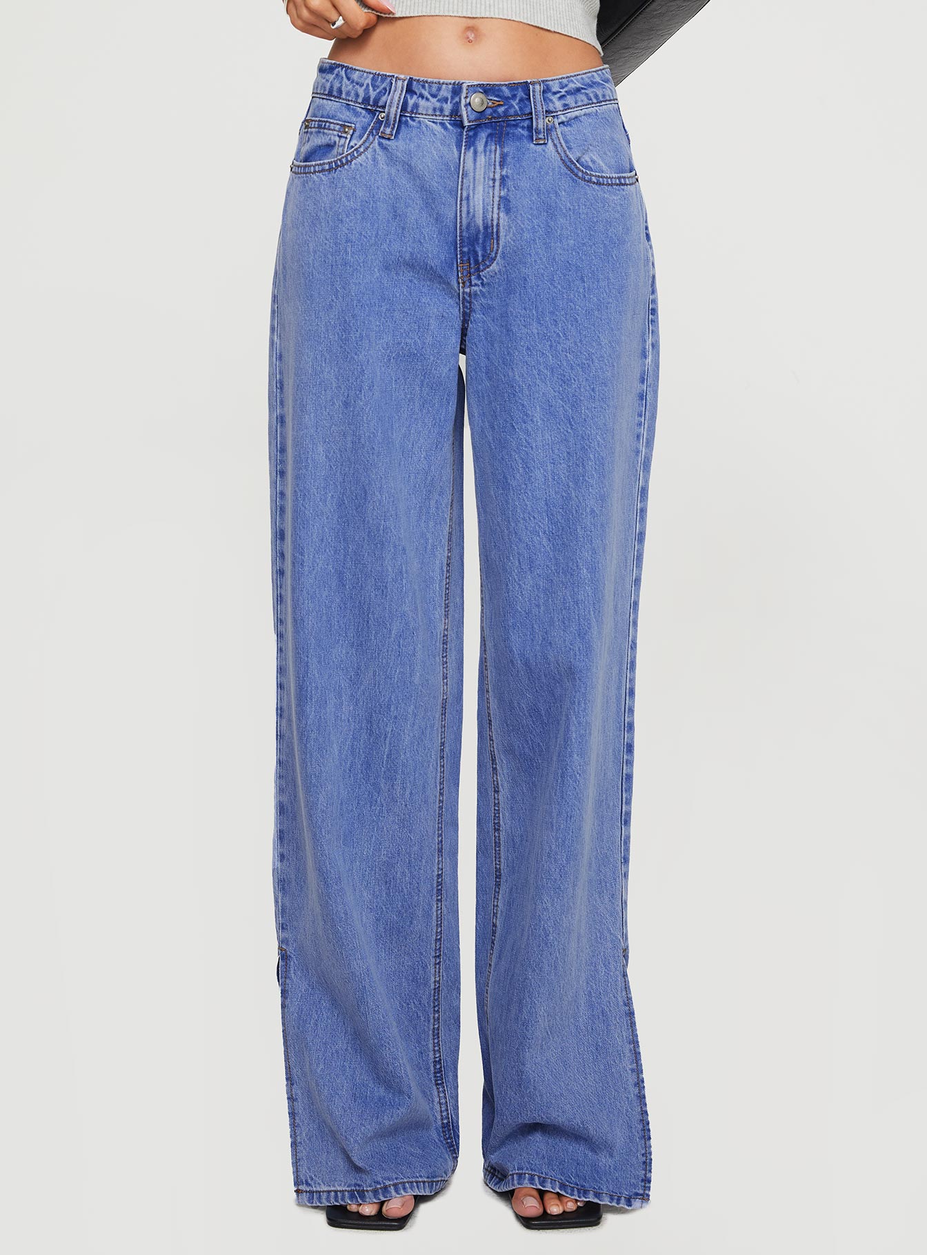 Lorinzo Low Rise Jeans Electric Blue-Oh Mollys