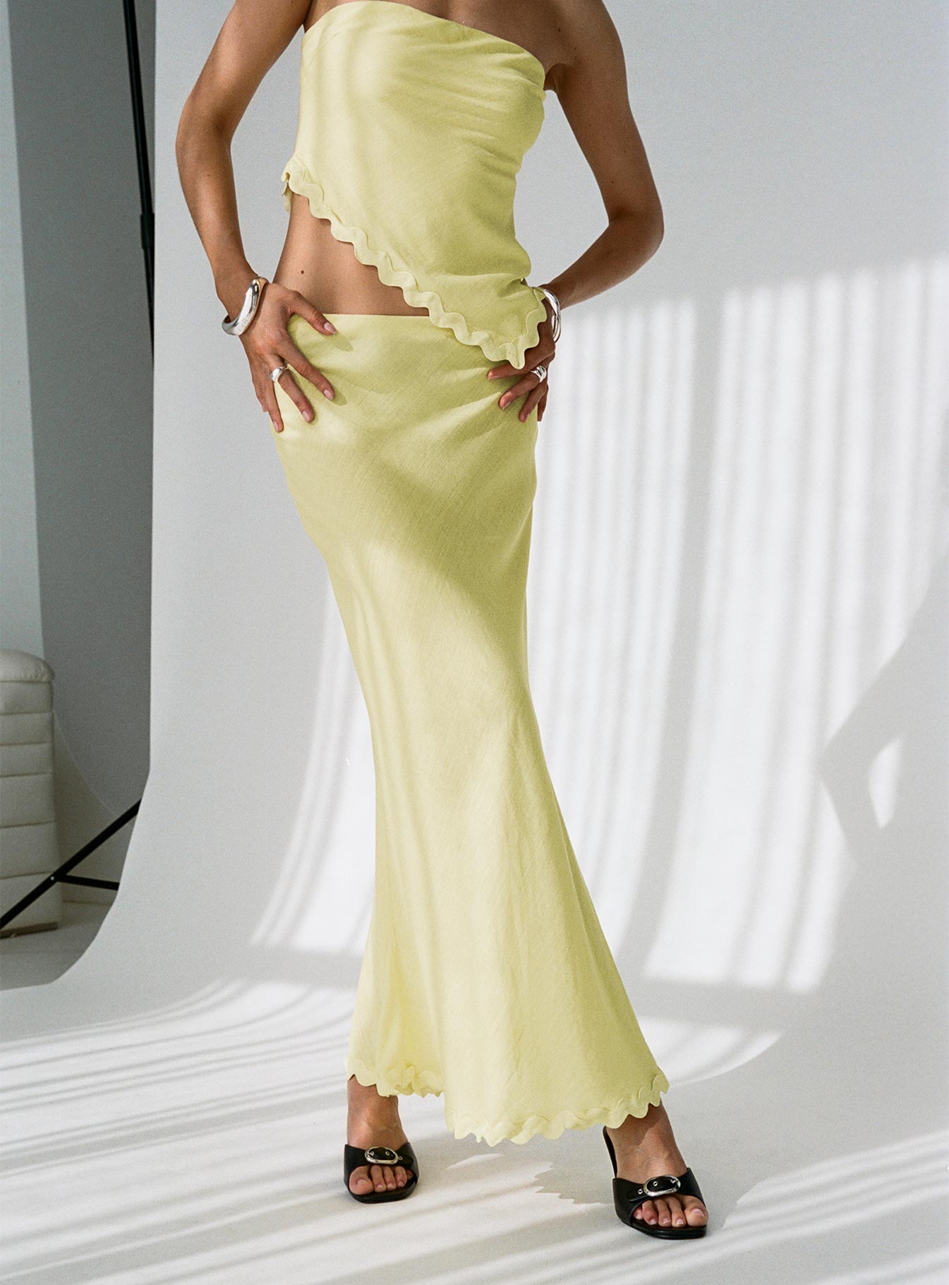 Silvershore Maxi Skirt Yellow-Oh Mollys