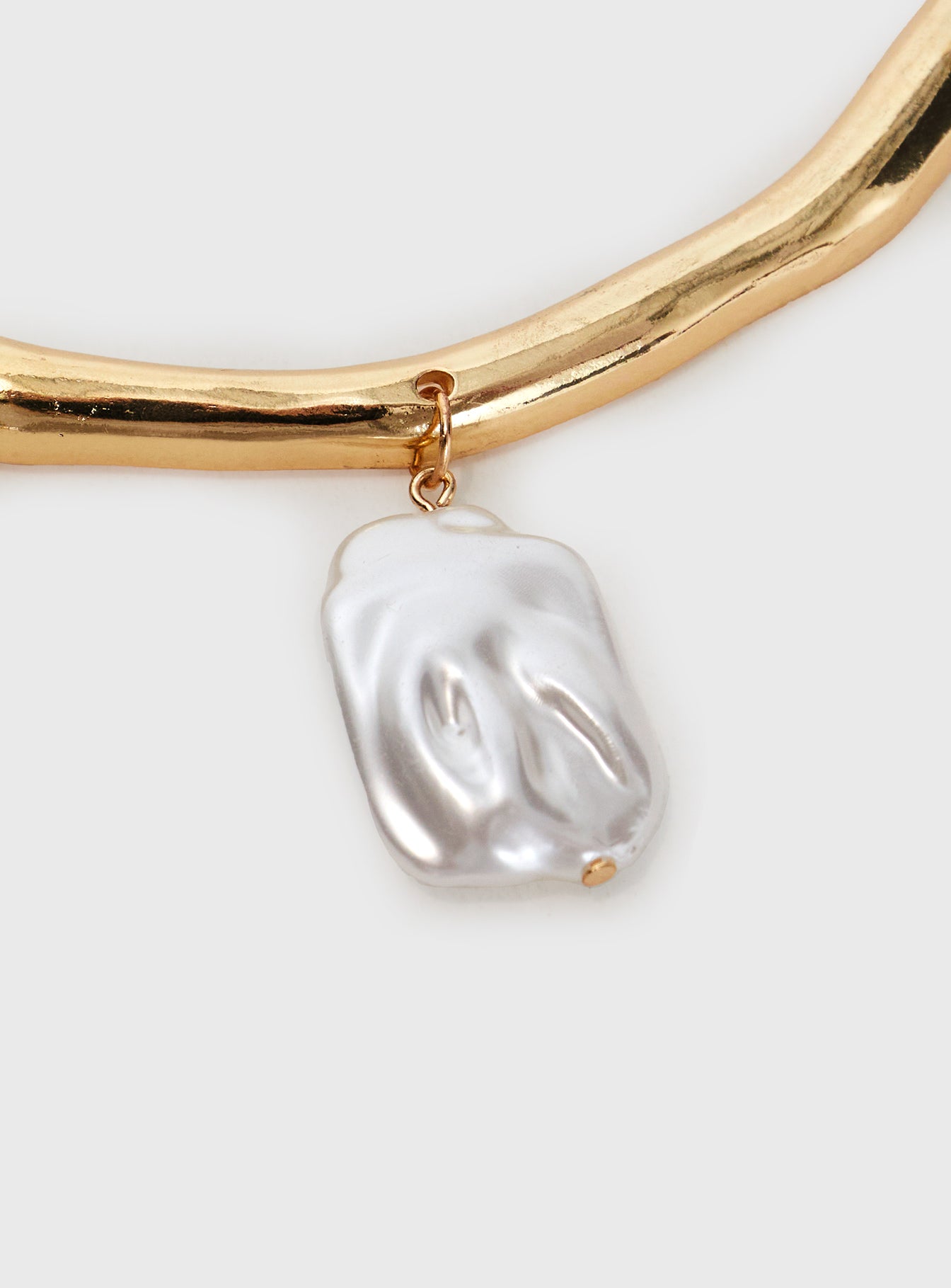 Leani Pearl Necklace Gold-Oh Mollys