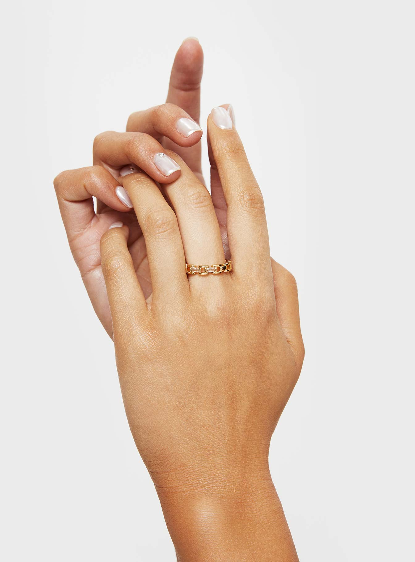 Riveting Gold Plated Ring Gold-Oh Mollys