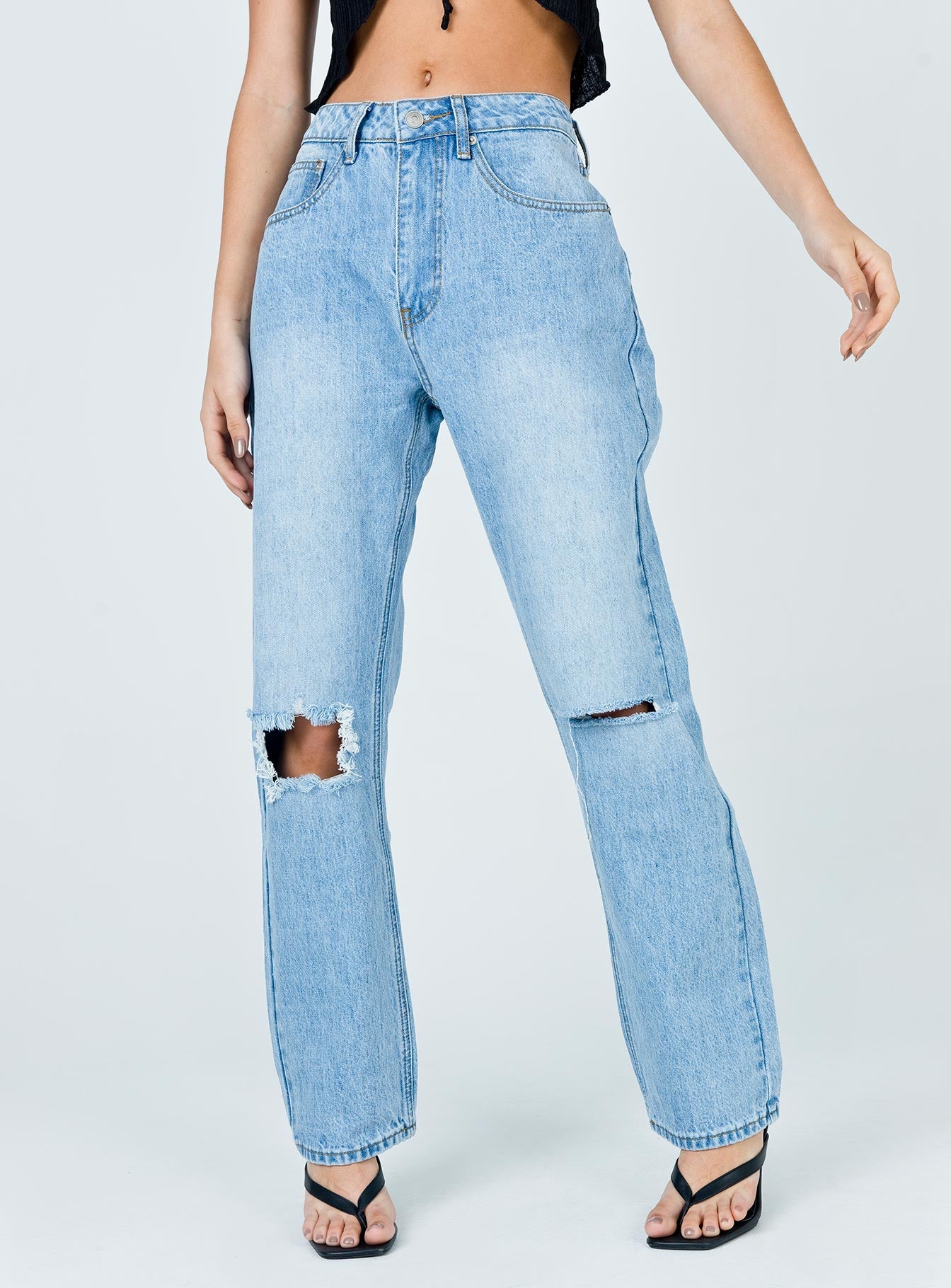 Fairmount Straight Leg Jean Light Wash Denim-Oh Mollys