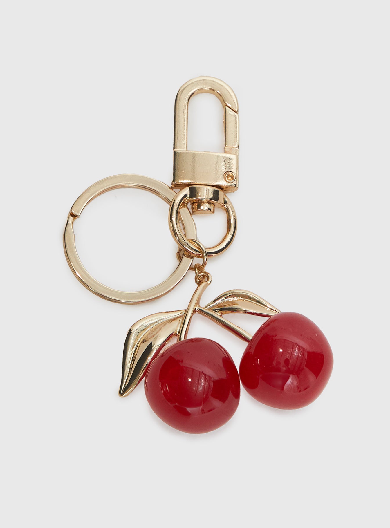 Cherry Berry Key Chain Gold-Oh Mollys