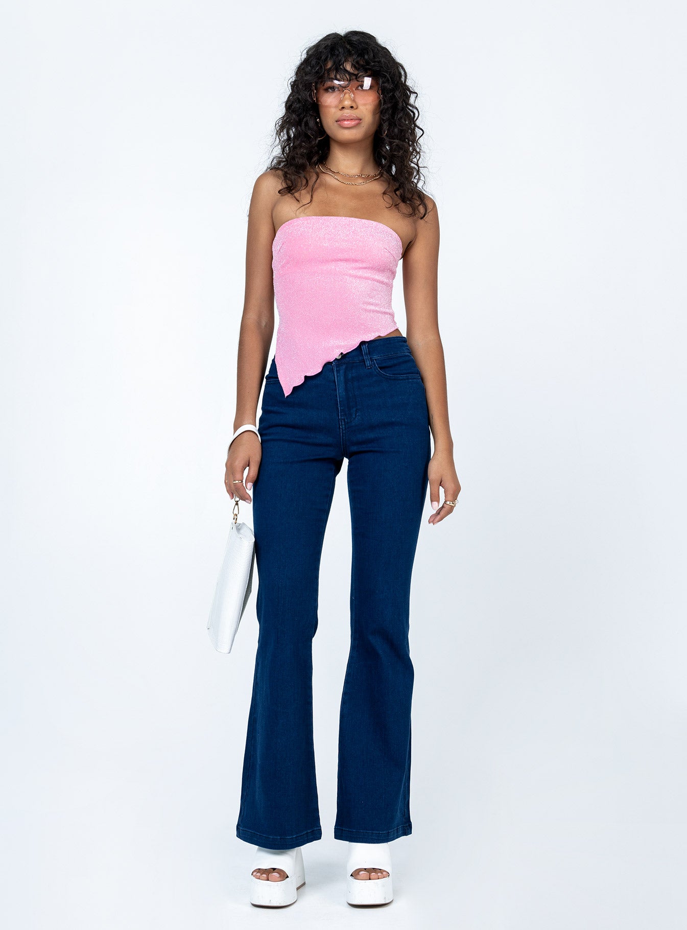 Carrow Strapless Top Pink-Oh Mollys